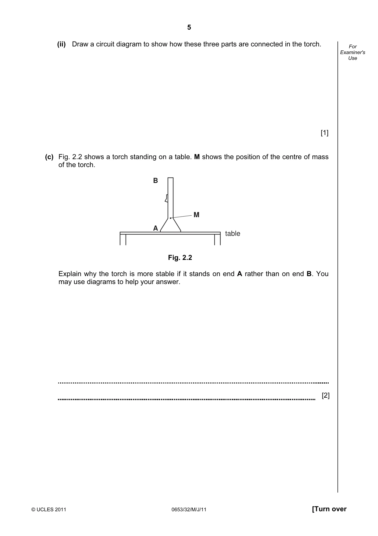 Cambridge IGCSE Science - Combined 0653 2011 May/June Paper 3 · Variant 2 question paper, page 5 of 24