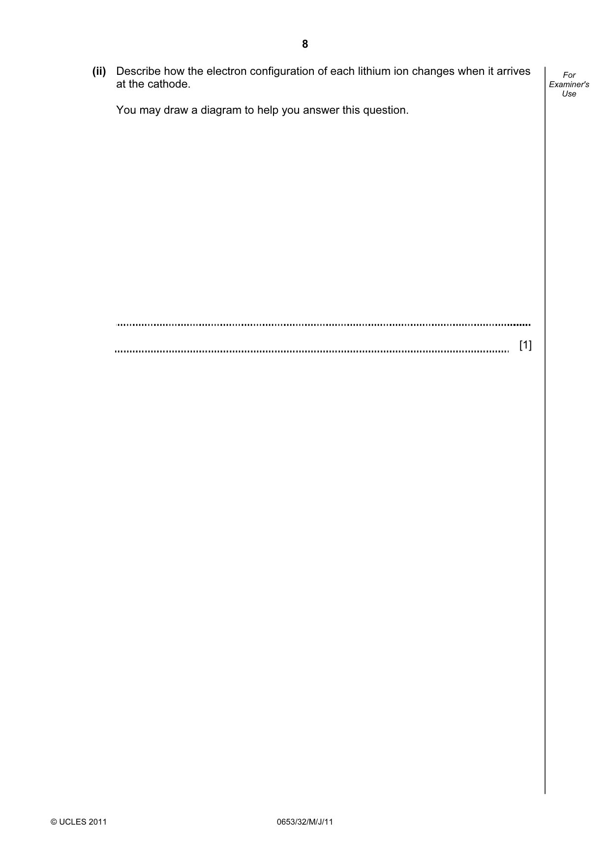 Cambridge IGCSE Science - Combined 0653 2011 May/June Paper 3 · Variant 2 question paper, page 8 of 24