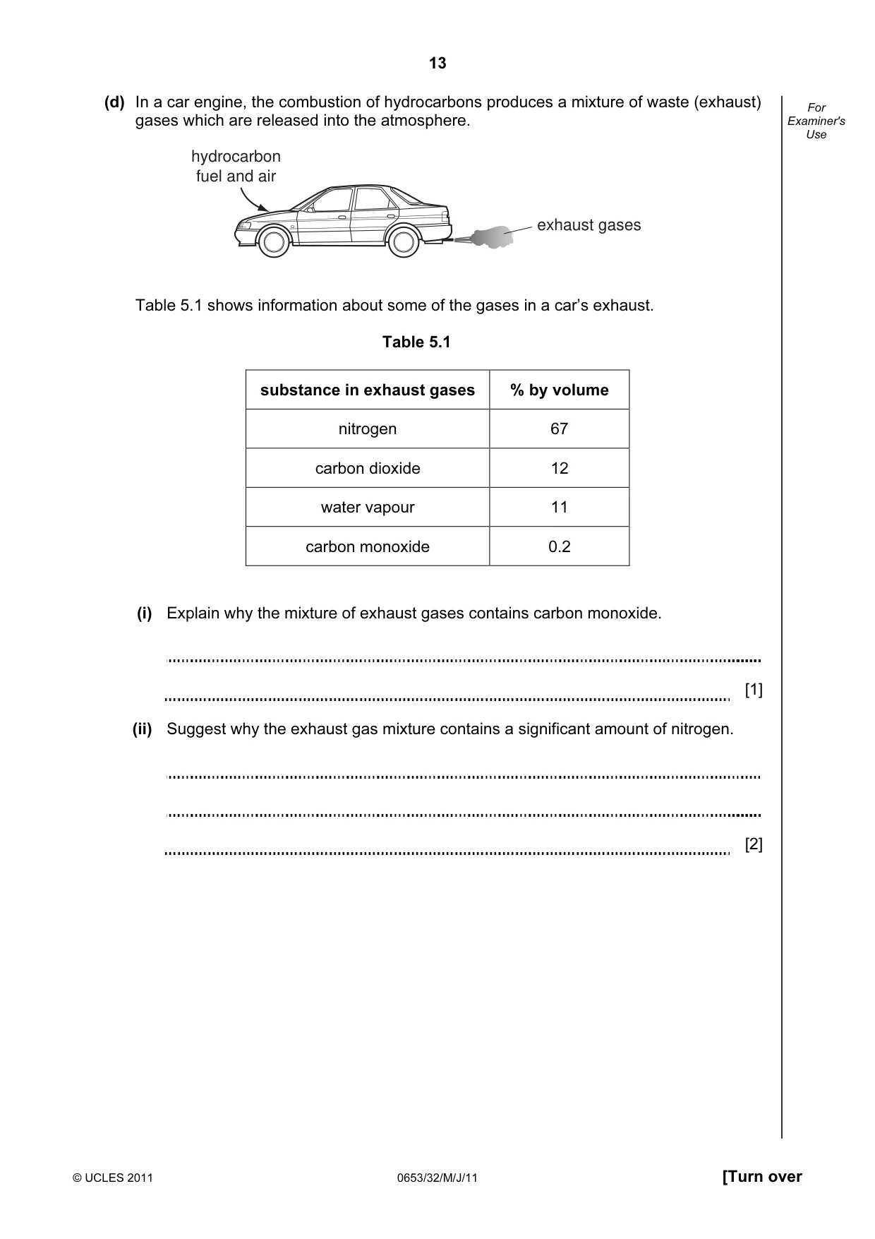 Cambridge IGCSE Science - Combined 0653 2011 May/June Paper 3 · Variant 2 question paper, page 13 of 24