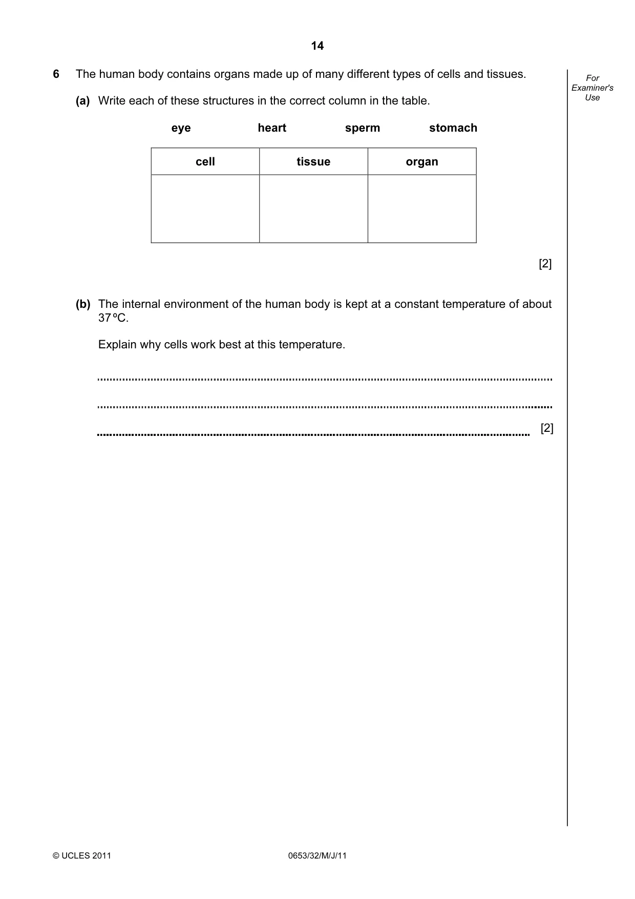Cambridge IGCSE Science - Combined 0653 2011 May/June Paper 3 · Variant 2 question paper, page 14 of 24