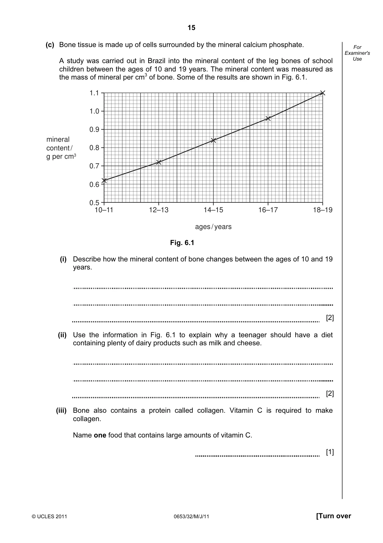 Cambridge IGCSE Science - Combined 0653 2011 May/June Paper 3 · Variant 2 question paper, page 15 of 24