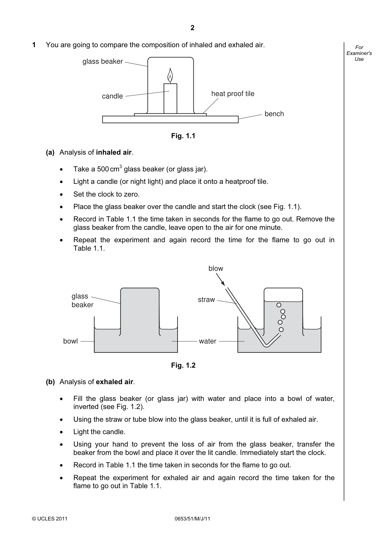 Cambridge IGCSE Science - Combined 0653 2011 May/June Paper 5 · Variant 1 question paper, page 2 of 12