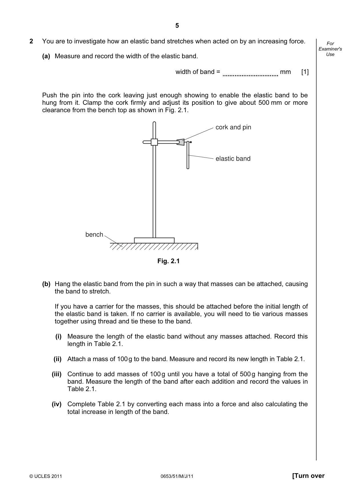 Cambridge IGCSE Science - Combined 0653 2011 May/June Paper 5 · Variant 1 question paper, page 5 of 12