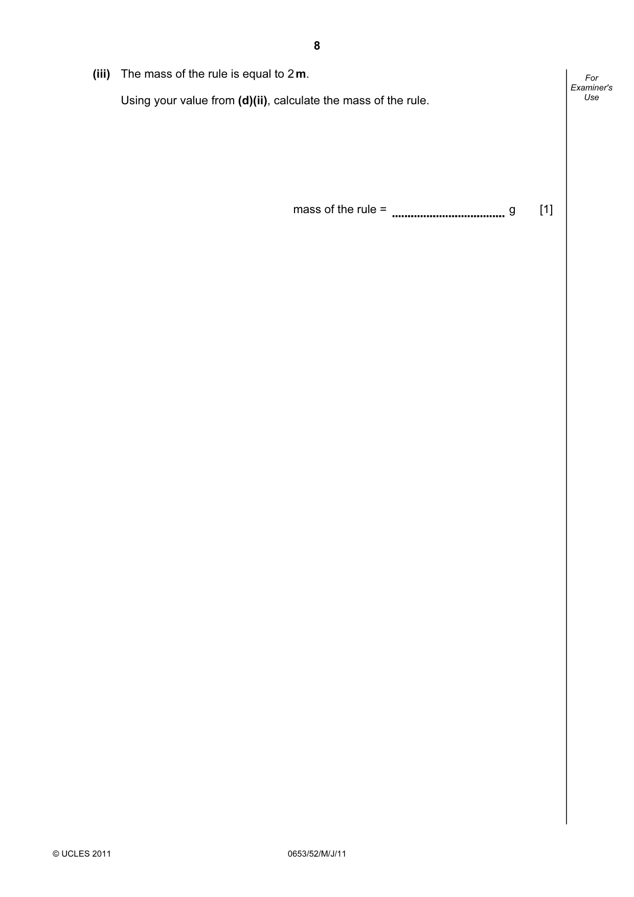 Cambridge IGCSE Science - Combined 0653 2011 May/June Paper 5 · Variant 2 question paper, page 8 of 12
