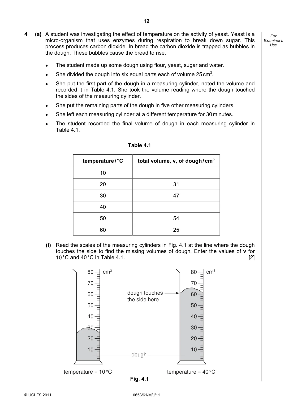 Cambridge IGCSE Science - Combined 0653 2011 May/June Paper 6 · Variant 1 question paper, page 12 of 20