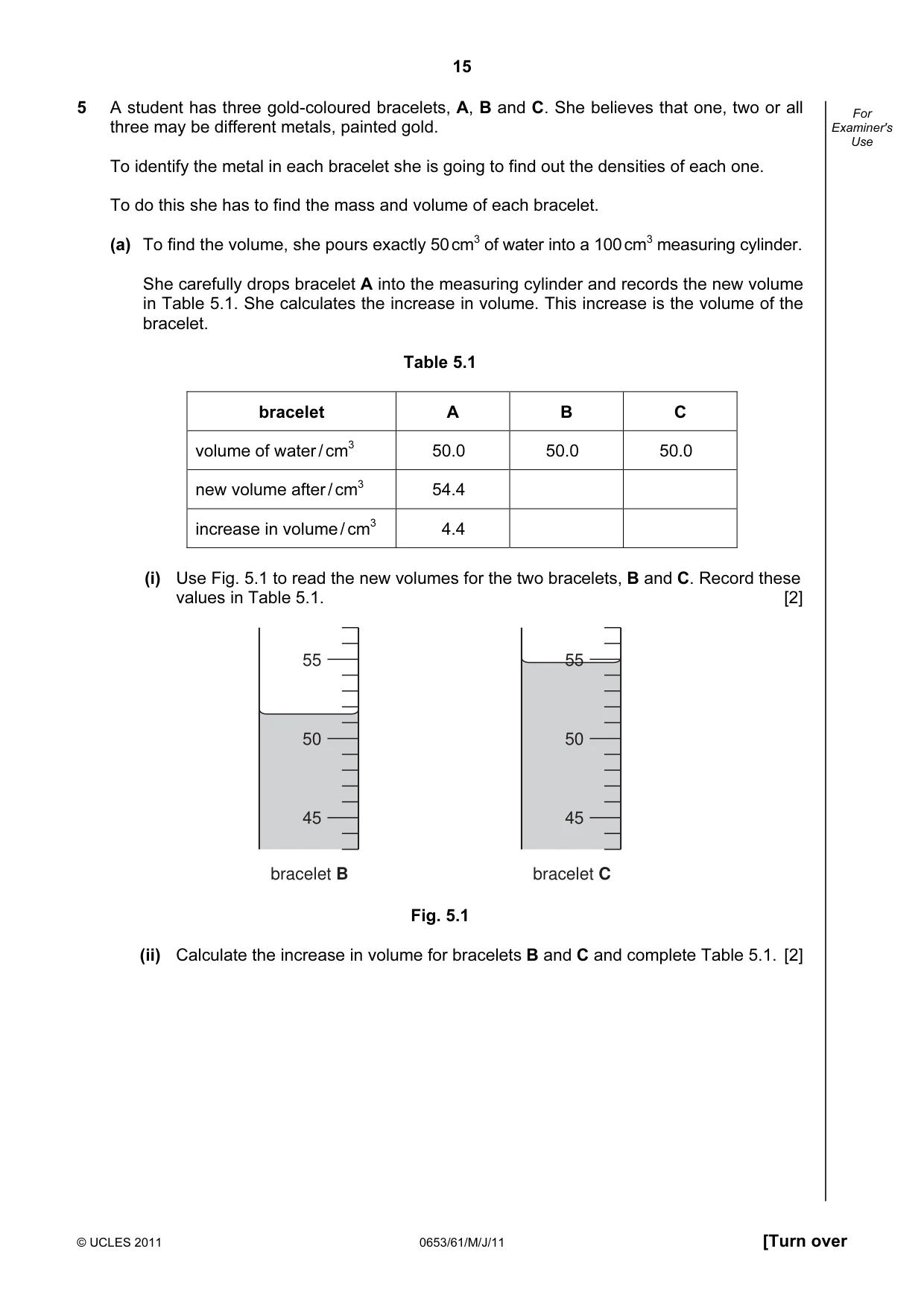 Cambridge IGCSE Science - Combined 0653 2011 May/June Paper 6 · Variant 1 question paper, page 15 of 20