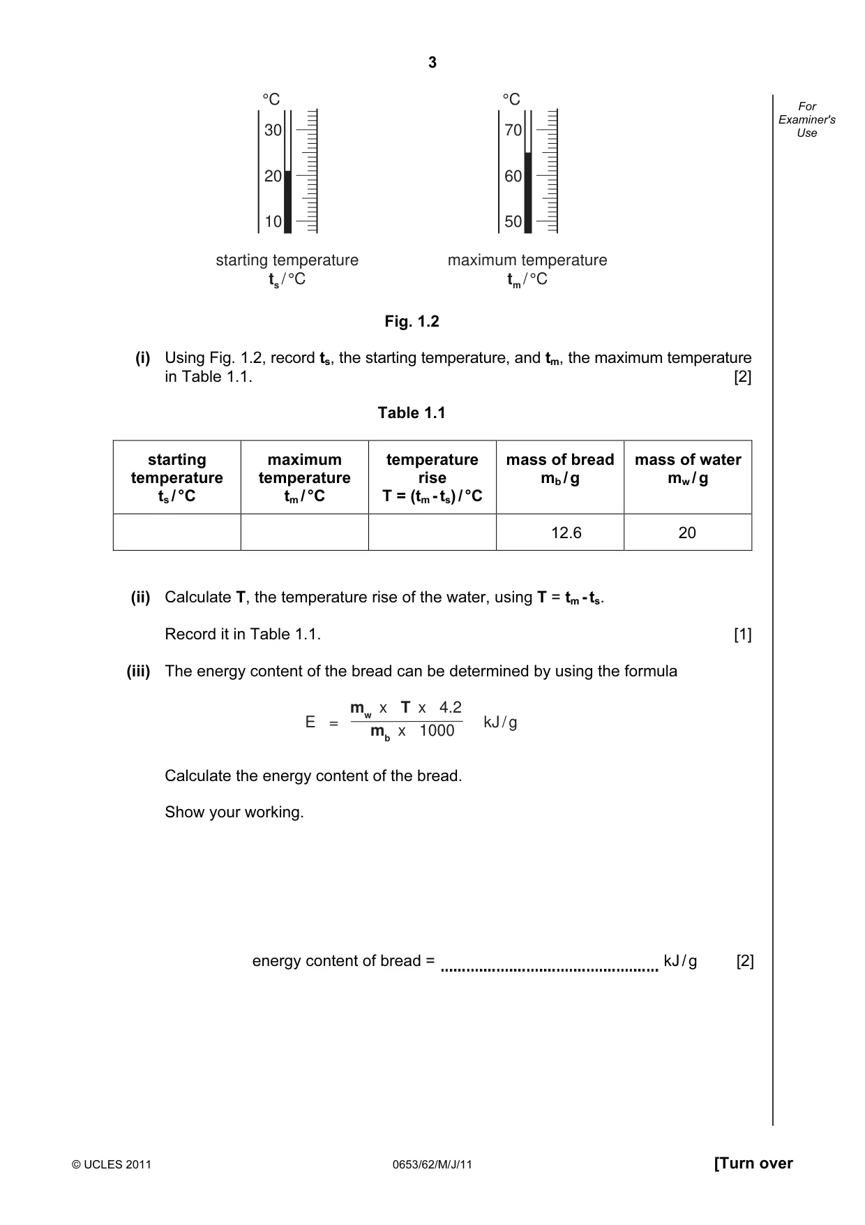 Cambridge IGCSE Science - Combined 0653 2011 May/June Paper 6 · Variant 2 question paper, page 3 of 20