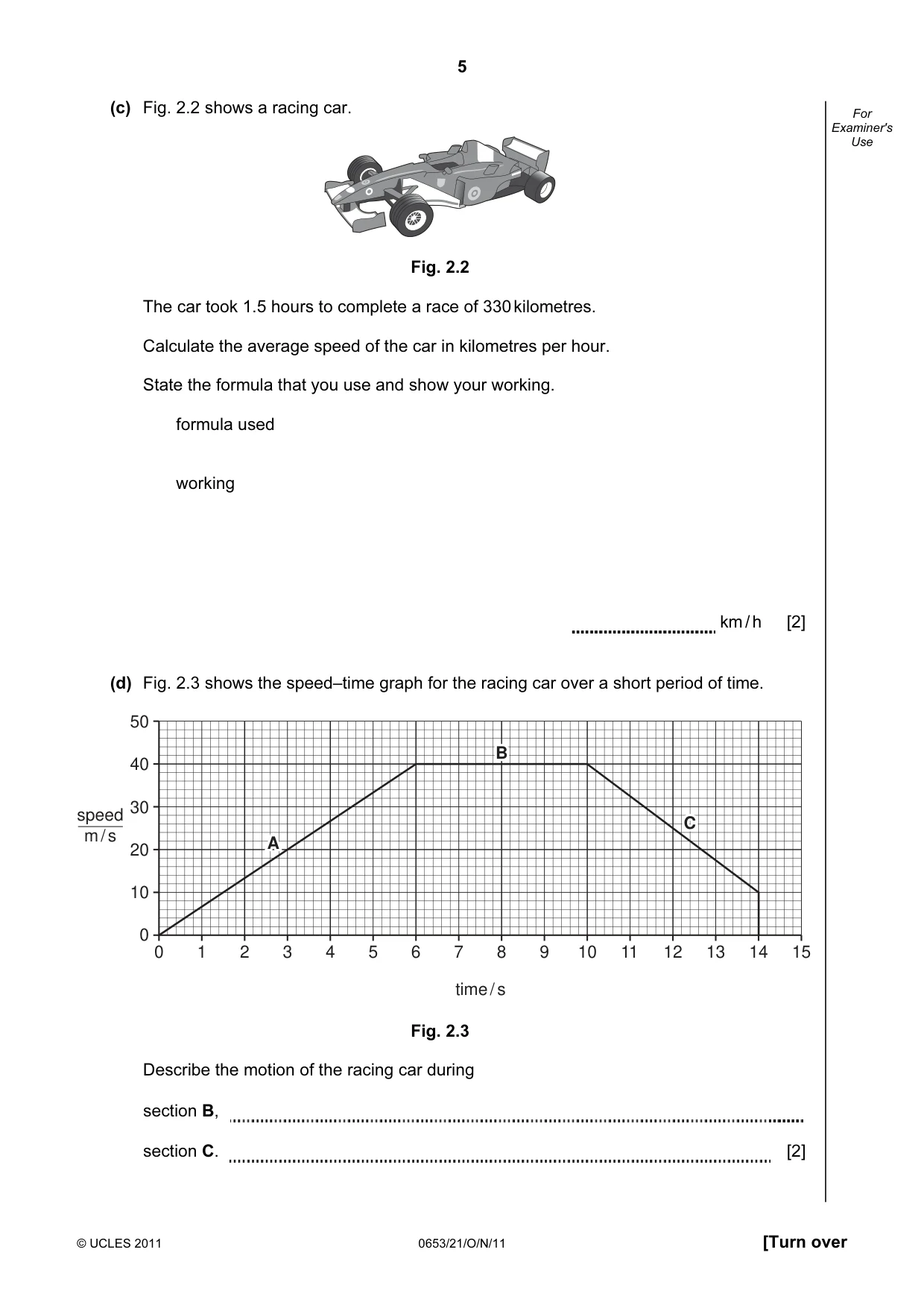 Cambridge IGCSE Science - Combined 0653 2011 Oct/Nov Paper 2 · Variant 1 question paper, page 5 of 20