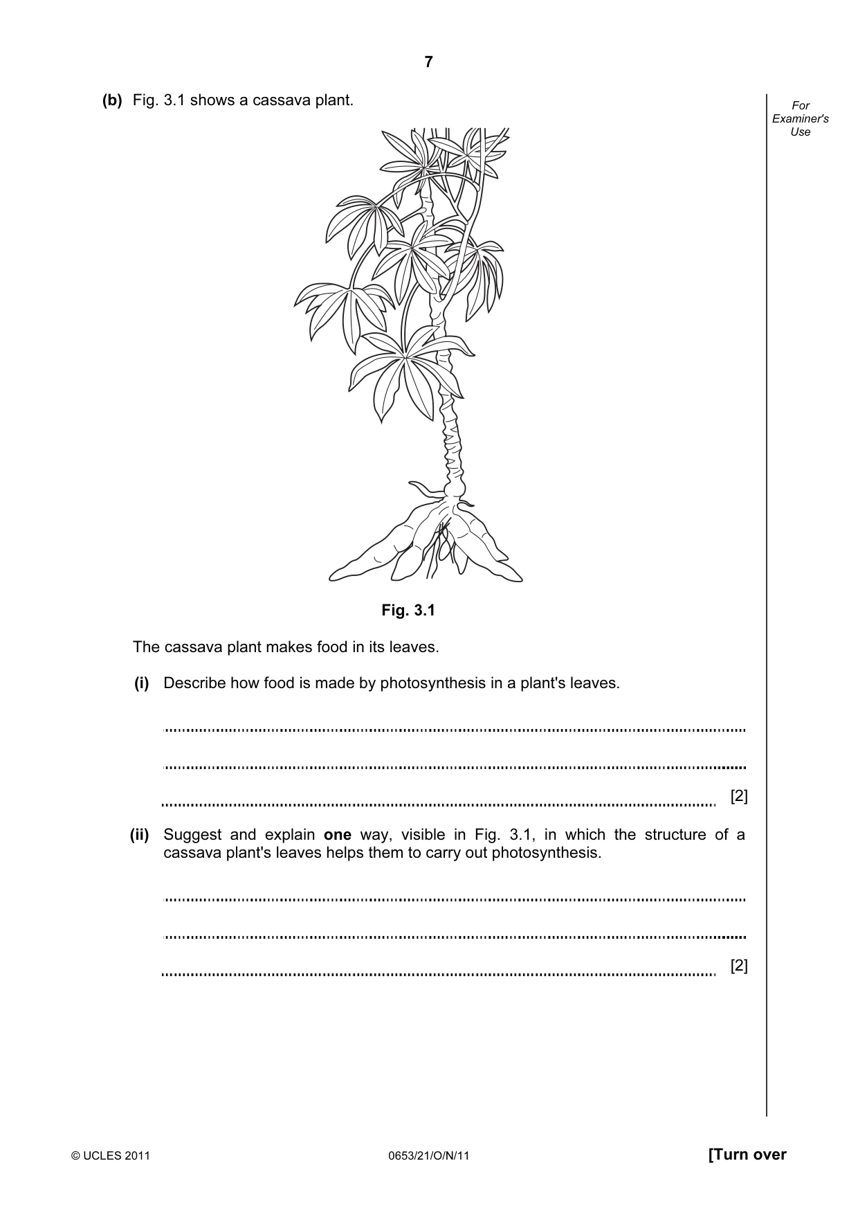Cambridge IGCSE Science - Combined 0653 2011 Oct/Nov Paper 2 · Variant 1 question paper, page 7 of 20