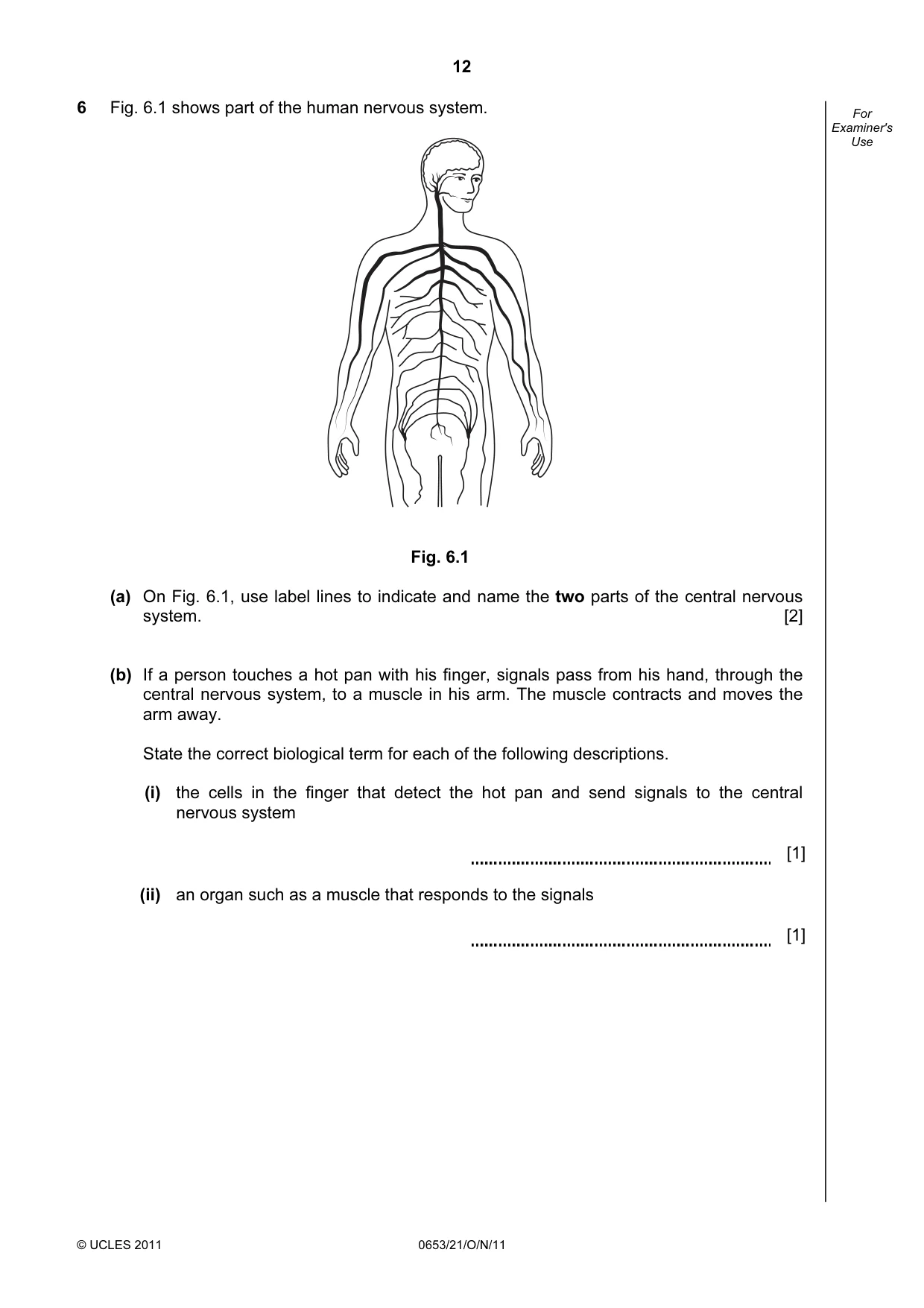Cambridge IGCSE Science - Combined 0653 2011 Oct/Nov Paper 2 · Variant 1 question paper, page 12 of 20