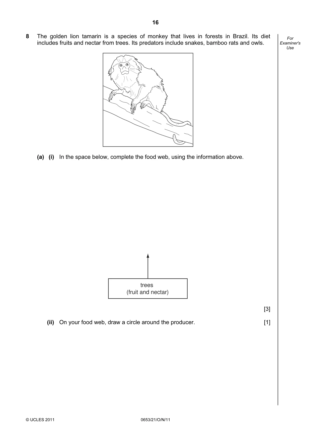 Cambridge IGCSE Science - Combined 0653 2011 Oct/Nov Paper 2 · Variant 1 question paper, page 16 of 20