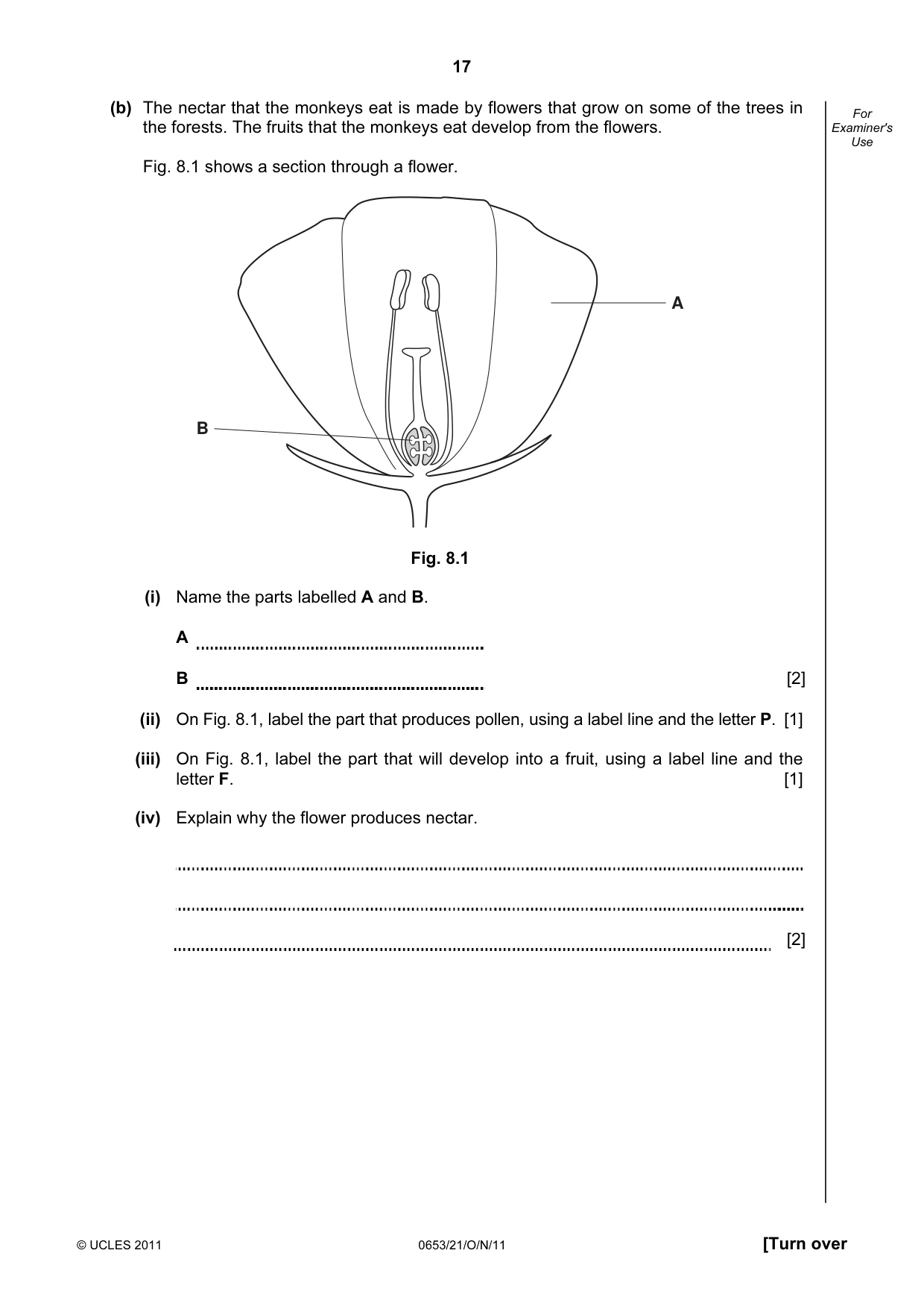 Cambridge IGCSE Science - Combined 0653 2011 Oct/Nov Paper 2 · Variant 1 question paper, page 17 of 20