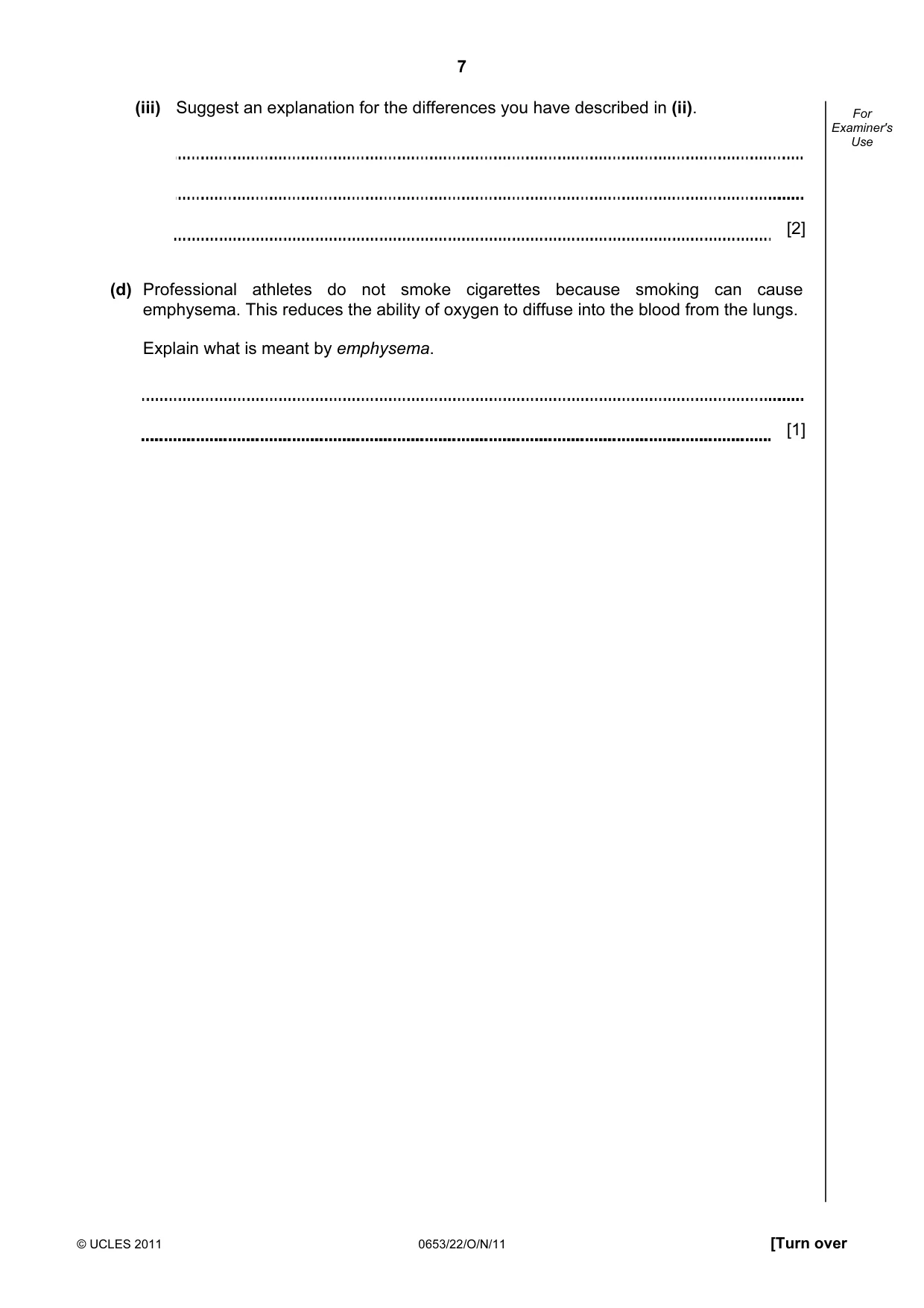Cambridge IGCSE Science - Combined 0653 2011 Oct/Nov Paper 2 · Variant 2 question paper, page 7 of 24