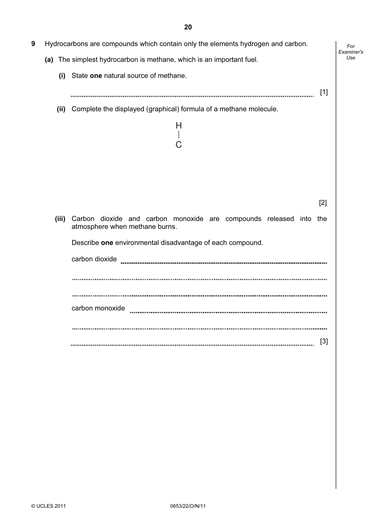 Cambridge IGCSE Science - Combined 0653 2011 Oct/Nov Paper 2 · Variant 2 question paper, page 20 of 24