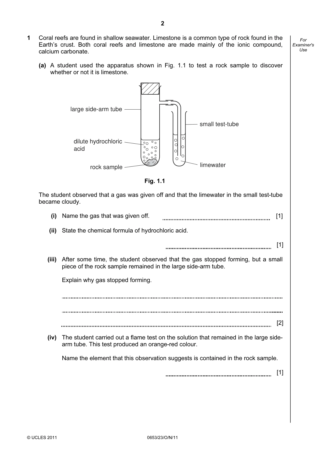 Cambridge IGCSE Science - Combined 0653 2011 Oct/Nov Paper 2 · Variant 3 question paper, page 2 of 24