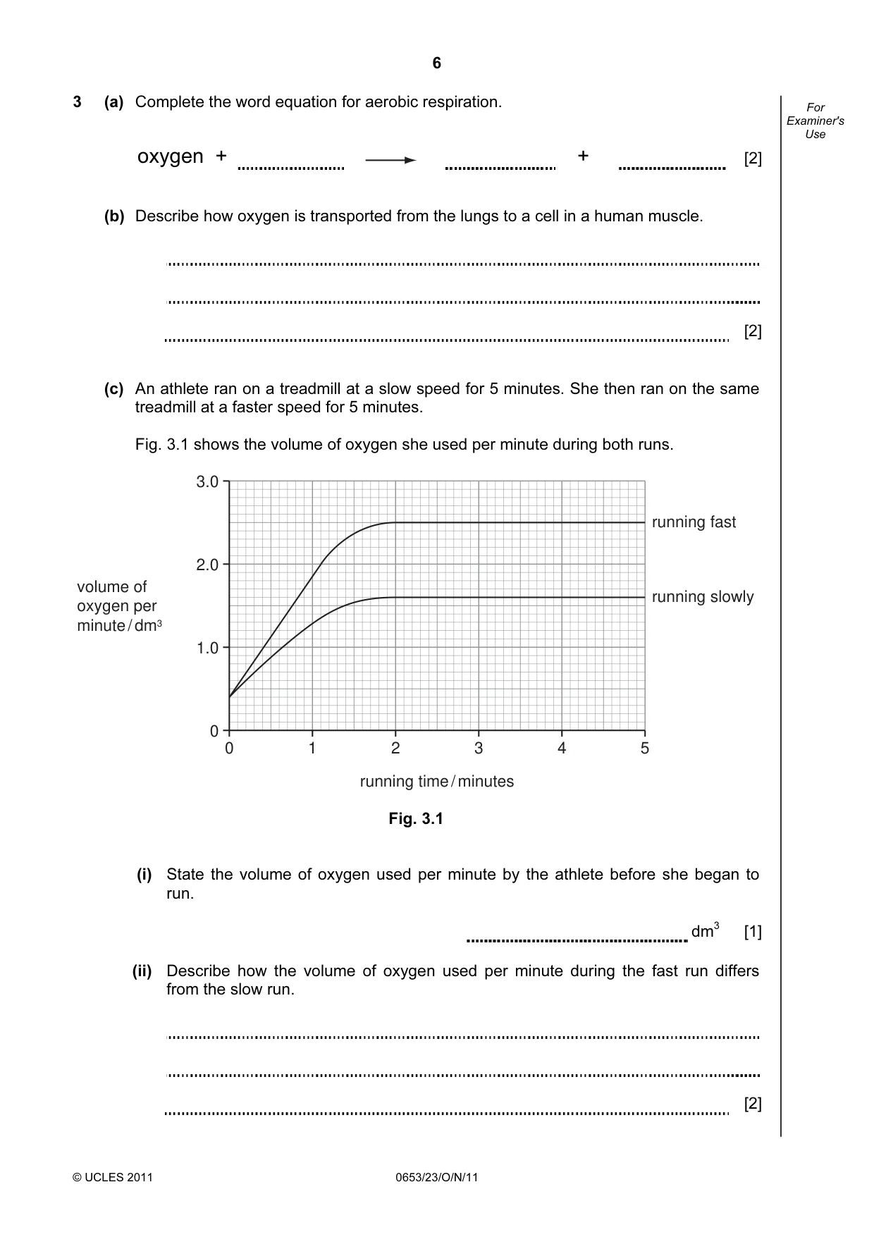 Cambridge IGCSE Science - Combined 0653 2011 Oct/Nov Paper 2 · Variant 3 question paper, page 6 of 24