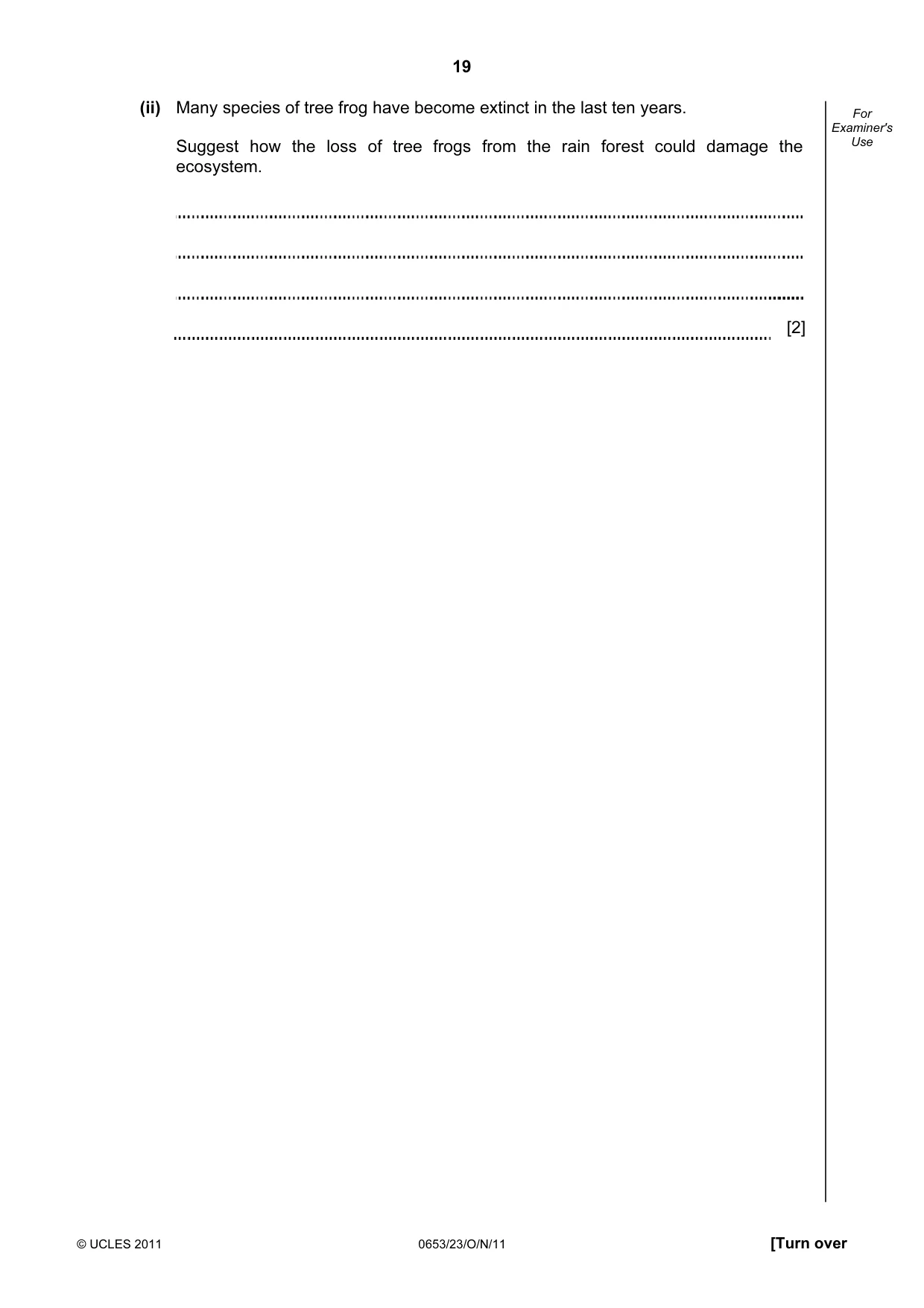 Cambridge IGCSE Science - Combined 0653 2011 Oct/Nov Paper 2 · Variant 3 question paper, page 19 of 24