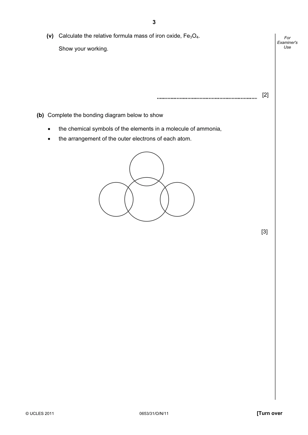Cambridge IGCSE Science - Combined 0653 2011 Oct/Nov Paper 3 · Variant 1 question paper, page 3 of 20