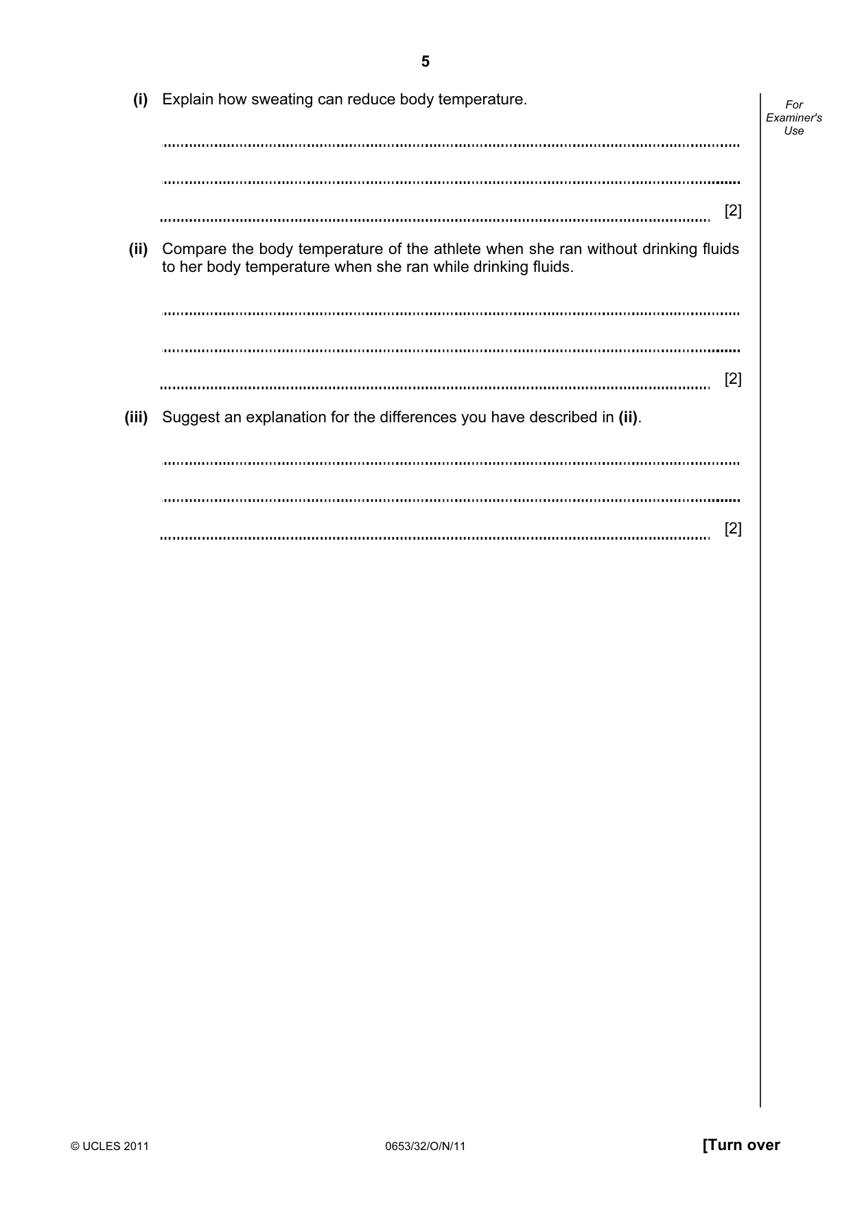 Cambridge IGCSE Science - Combined 0653 2011 Oct/Nov Paper 3 · Variant 2 question paper, page 5 of 24