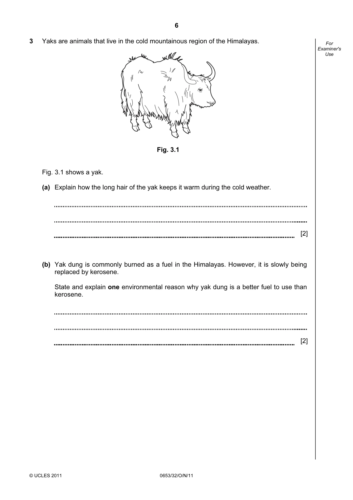 Cambridge IGCSE Science - Combined 0653 2011 Oct/Nov Paper 3 · Variant 2 question paper, page 6 of 24