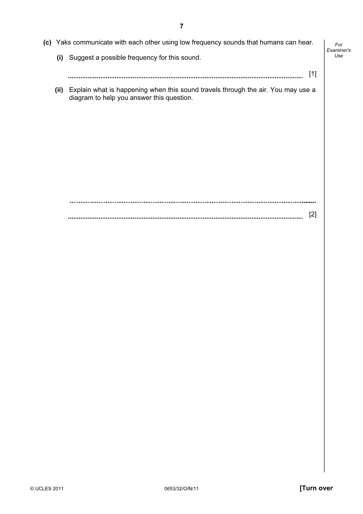 Cambridge IGCSE Science - Combined 0653 2011 Oct/Nov Paper 3 · Variant 2 question paper, page 7 of 24