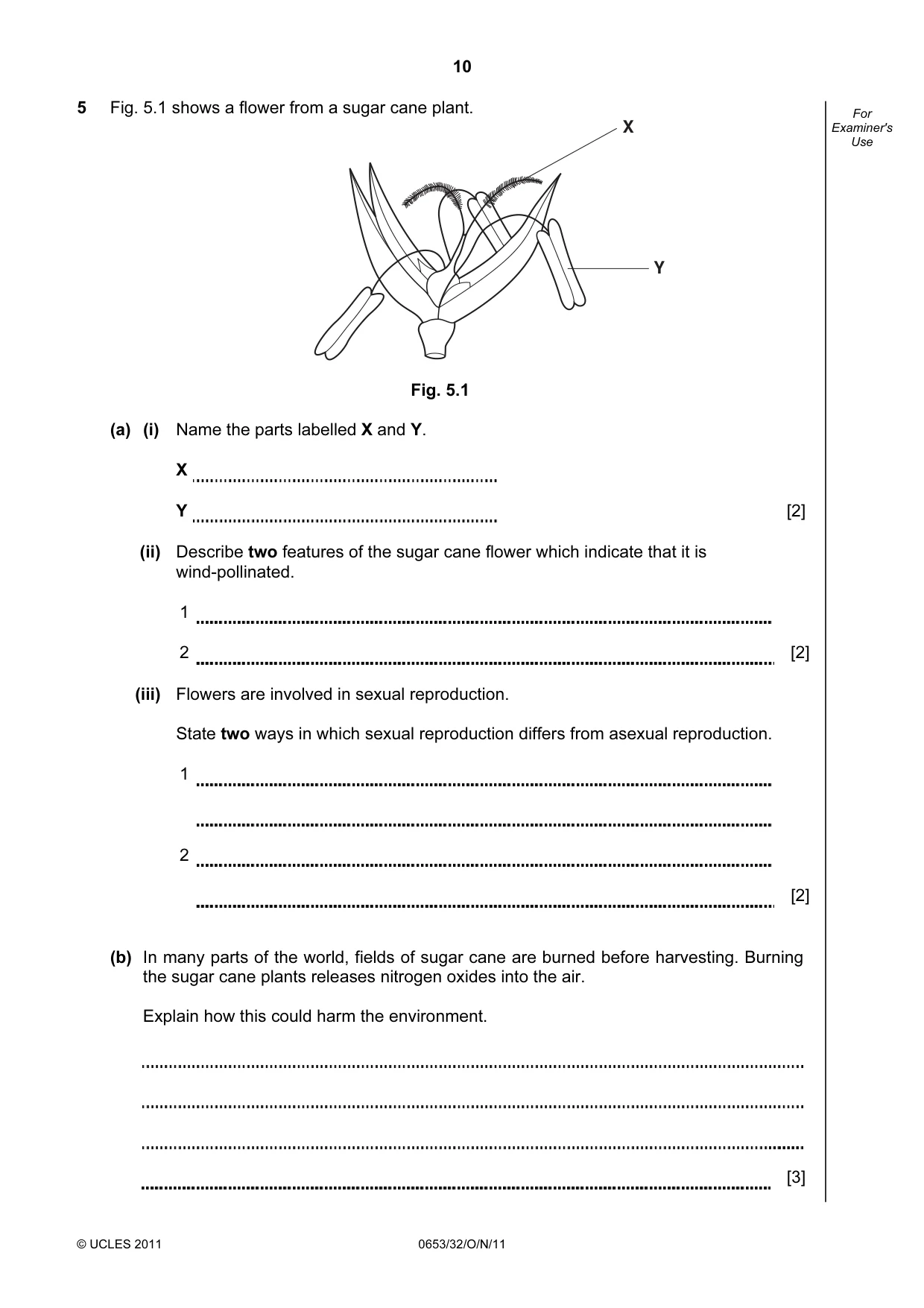 Cambridge IGCSE Science - Combined 0653 2011 Oct/Nov Paper 3 · Variant 2 question paper, page 10 of 24
