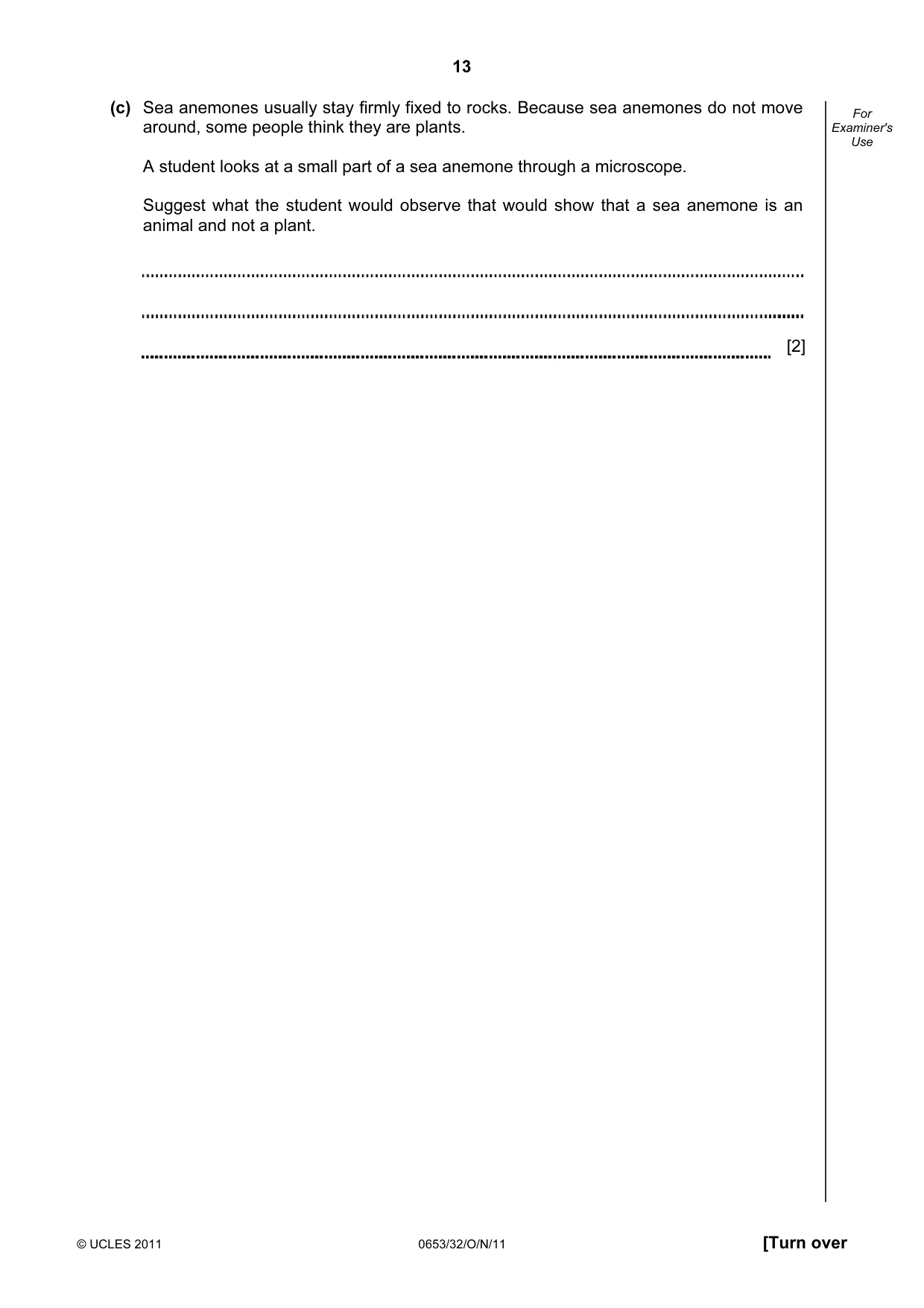 Cambridge IGCSE Science - Combined 0653 2011 Oct/Nov Paper 3 · Variant 2 question paper, page 13 of 24