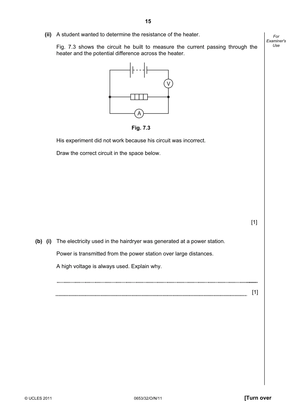 Cambridge IGCSE Science - Combined 0653 2011 Oct/Nov Paper 3 · Variant 2 question paper, page 15 of 24