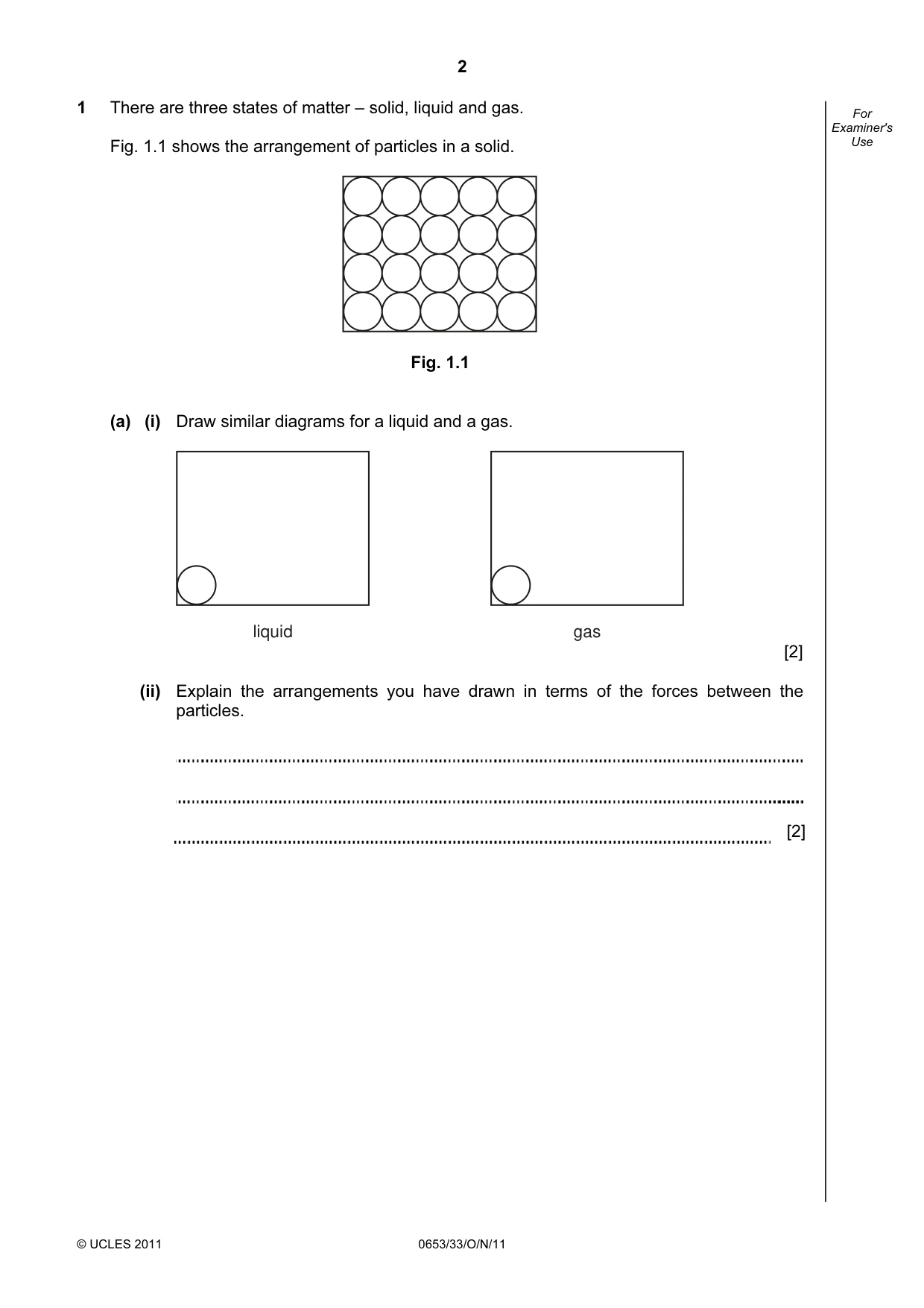 Cambridge IGCSE Science - Combined 0653 2011 Oct/Nov Paper 3 · Variant 3 question paper, page 2 of 20