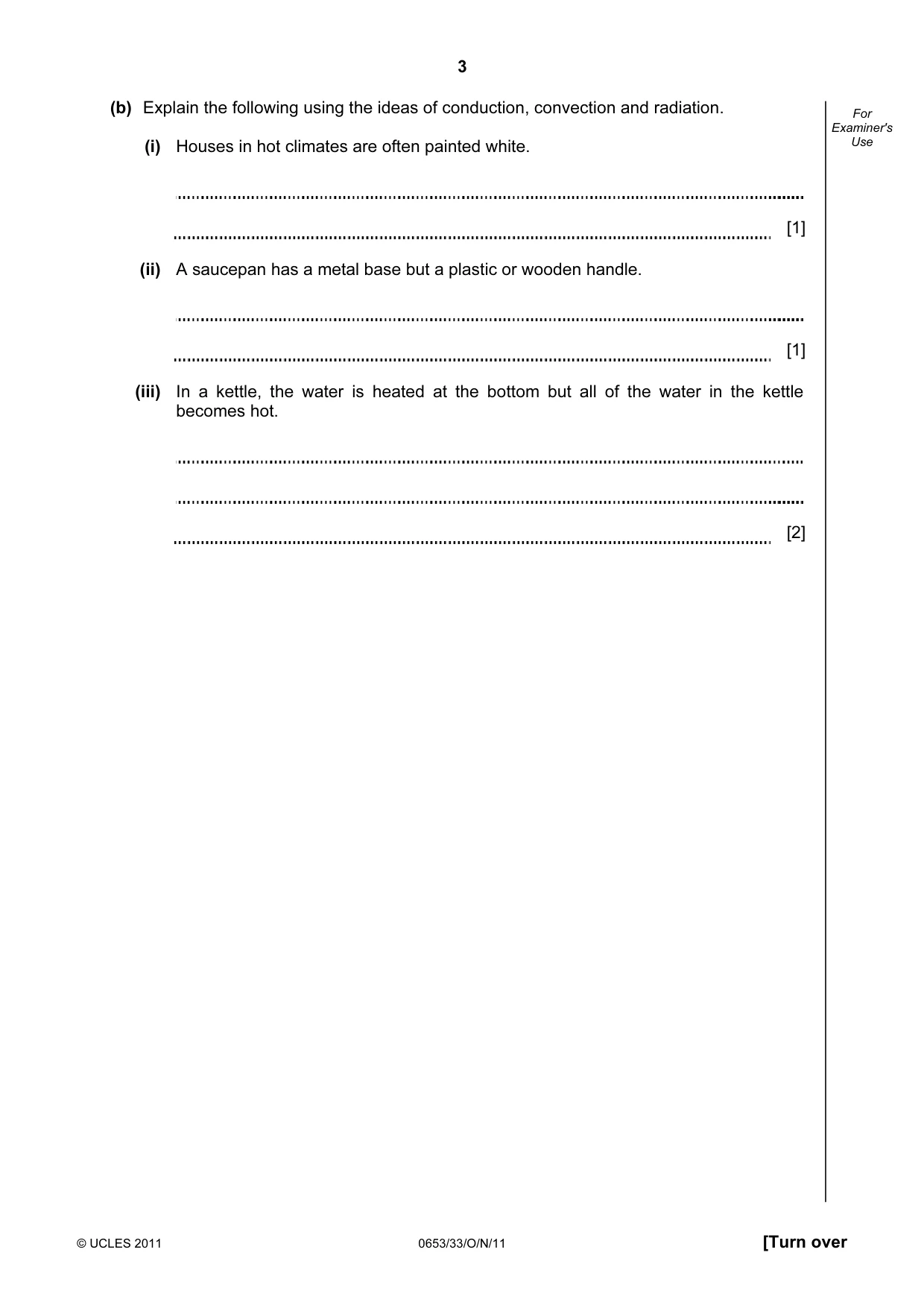 Cambridge IGCSE Science - Combined 0653 2011 Oct/Nov Paper 3 · Variant 3 question paper, page 3 of 20
