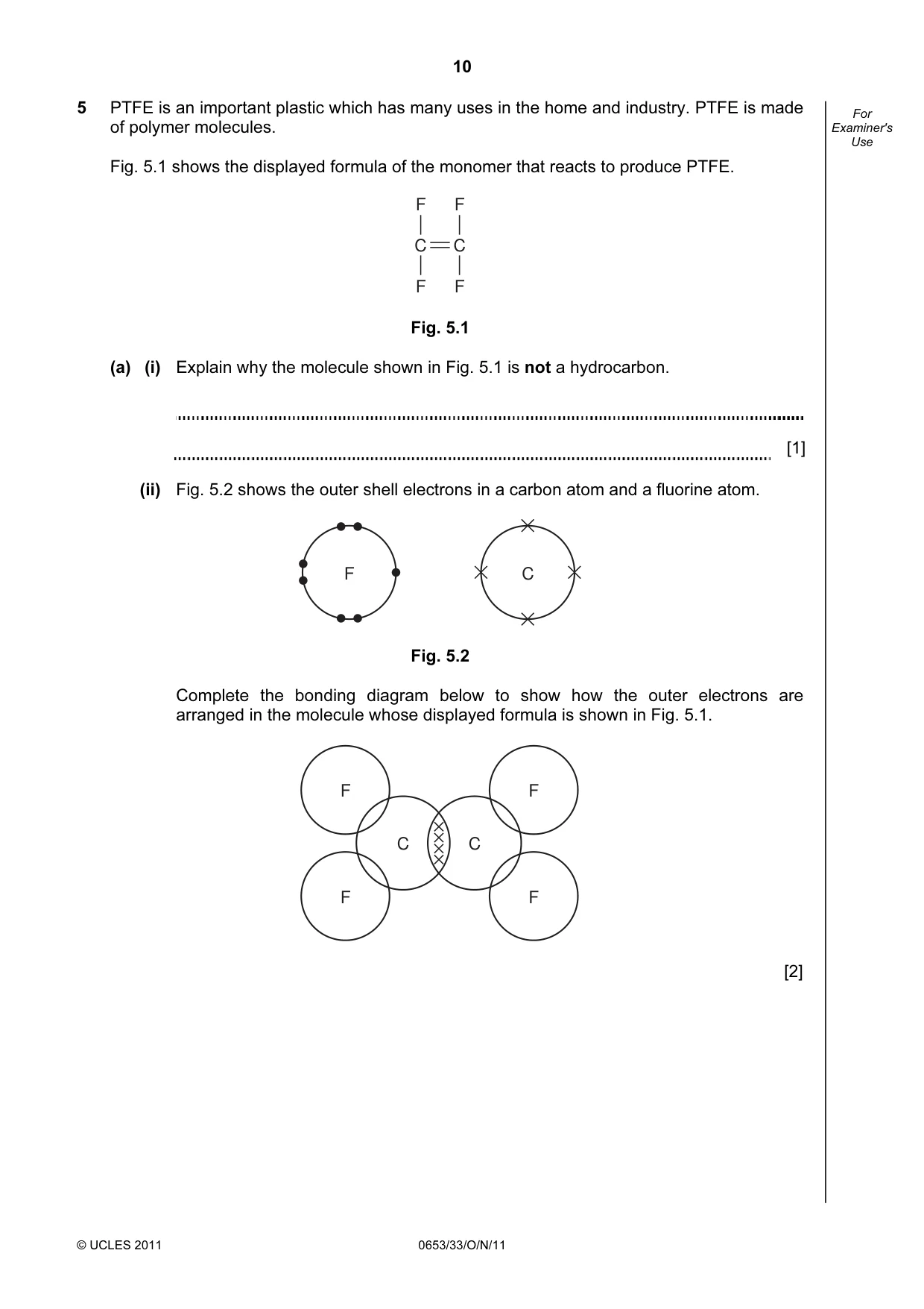 Cambridge IGCSE Science - Combined 0653 2011 Oct/Nov Paper 3 · Variant 3 question paper, page 10 of 20
