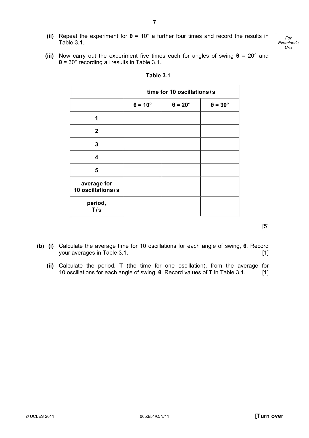 Cambridge IGCSE Science - Combined 0653 2011 Oct/Nov Paper 5 · Variant 1 question paper, page 7 of 12