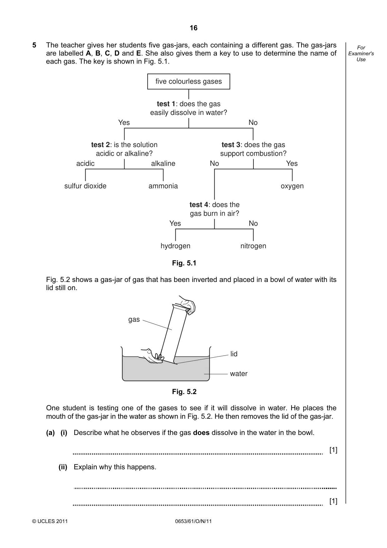 Cambridge IGCSE Science - Combined 0653 2011 Oct/Nov Paper 6 · Variant 1 question paper, page 16 of 20