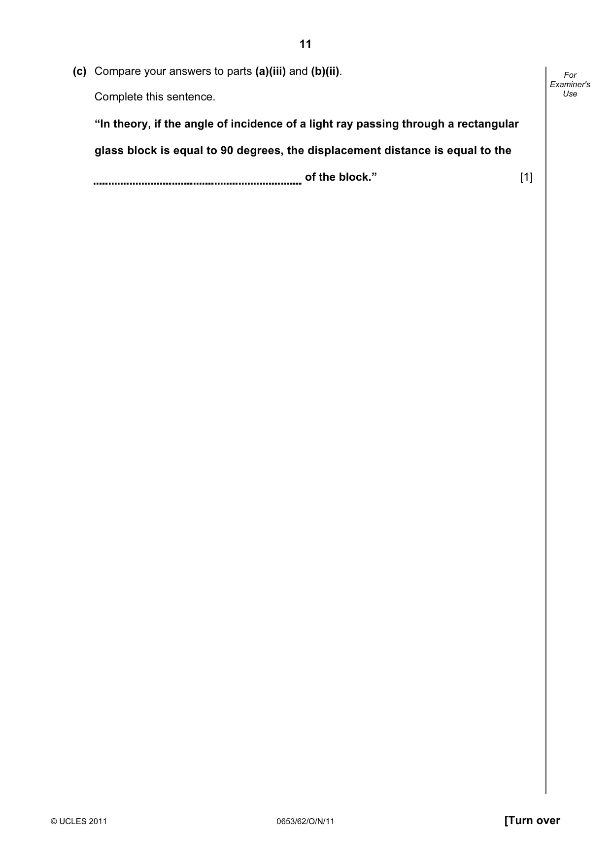 Cambridge IGCSE Science - Combined 0653 2011 Oct/Nov Paper 6 · Variant 2 question paper, page 11 of 20