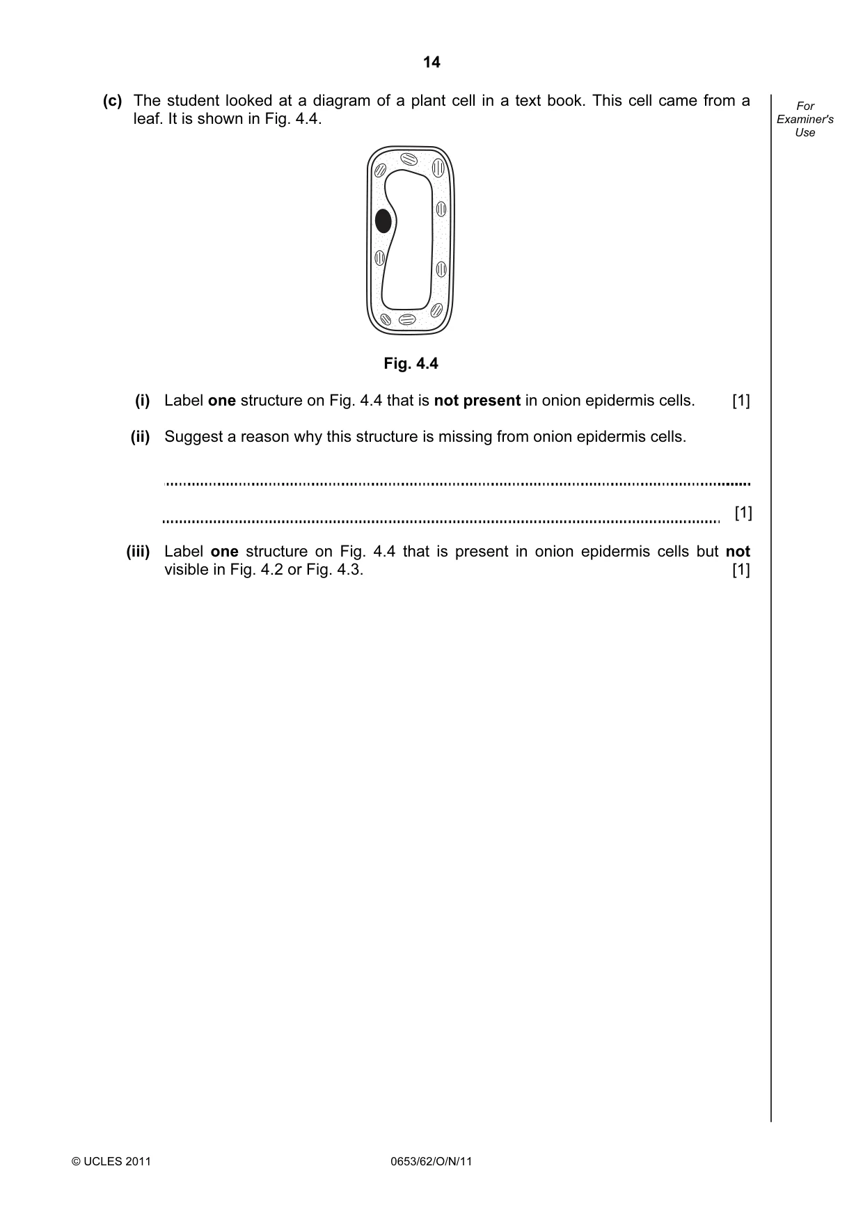 Cambridge IGCSE Science - Combined 0653 2011 Oct/Nov Paper 6 · Variant 2 question paper, page 14 of 20