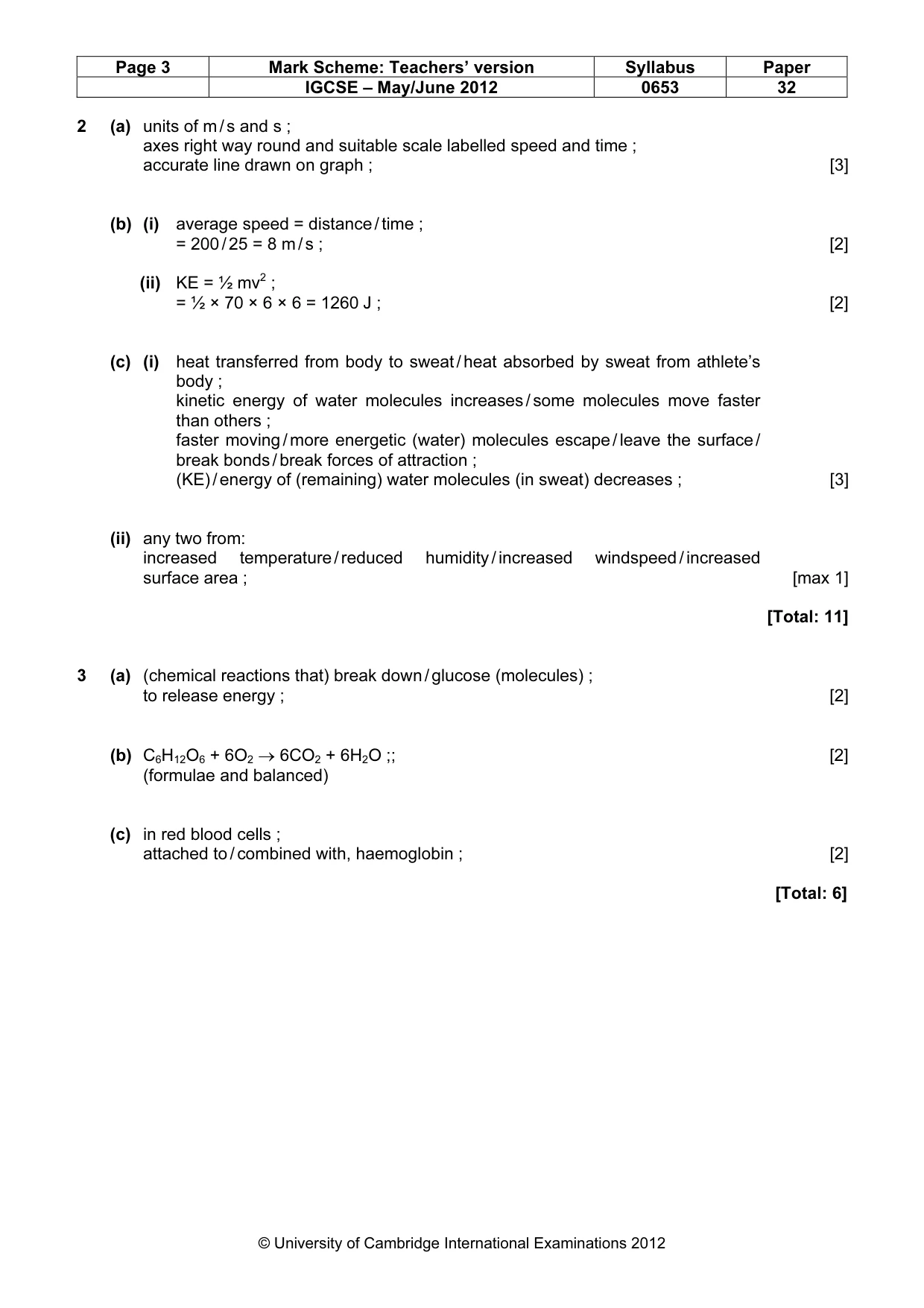 Mark scheme, page 3 of 8