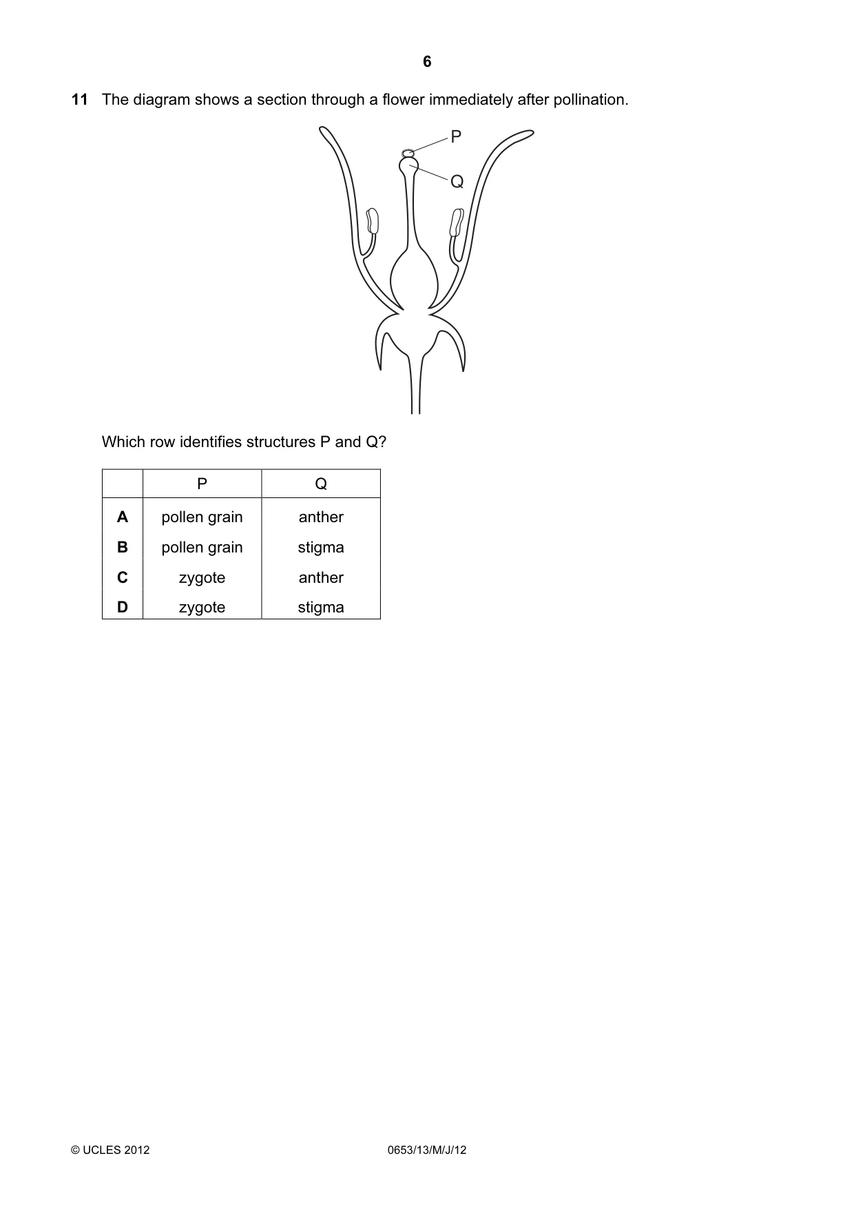 Cambridge IGCSE Science - Combined 0653 2012 May/June Paper 1 · Variant 3 question paper, page 6 of 20
