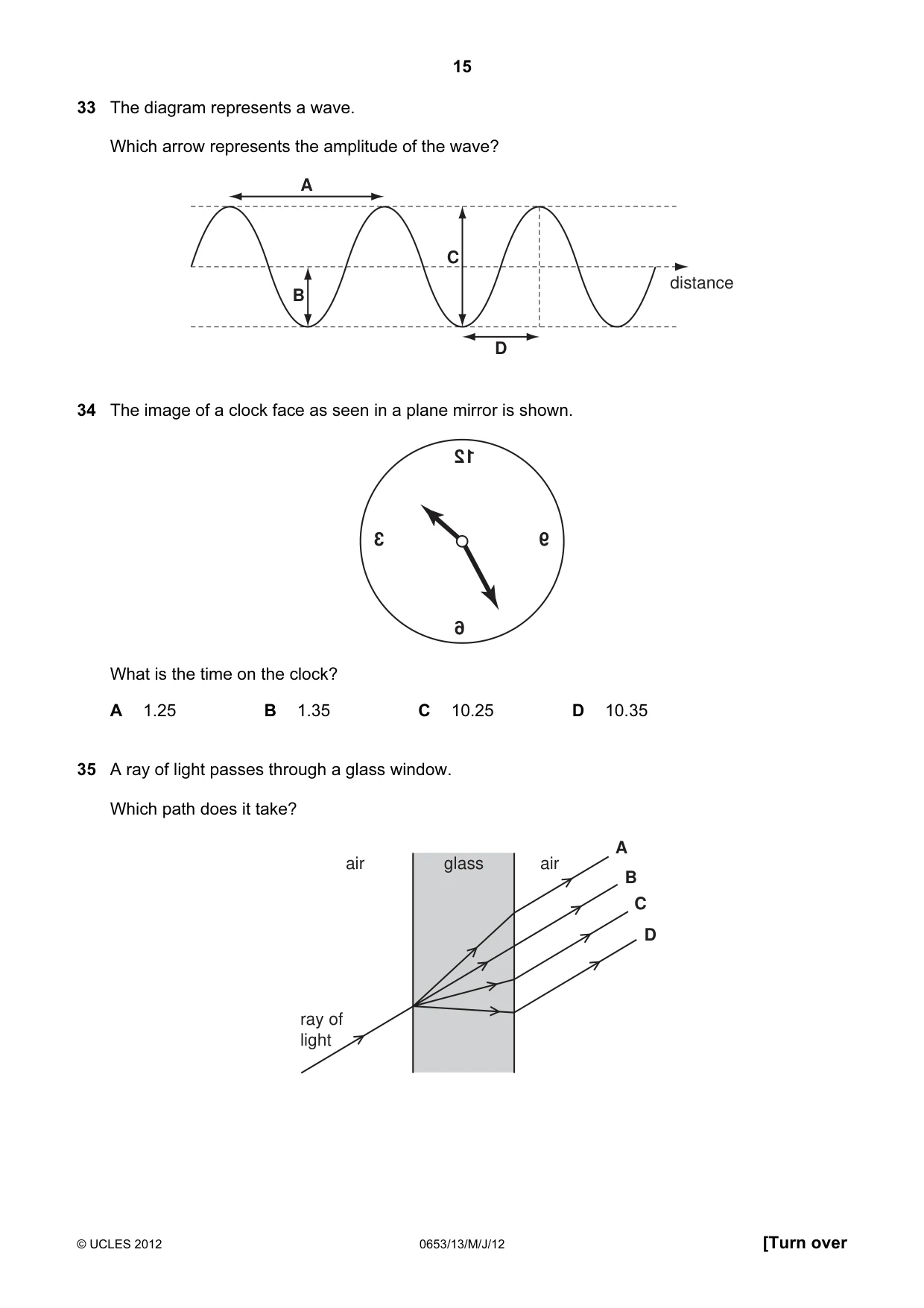 Cambridge IGCSE Science - Combined 0653 2012 May/June Paper 1 · Variant 3 question paper, page 15 of 20