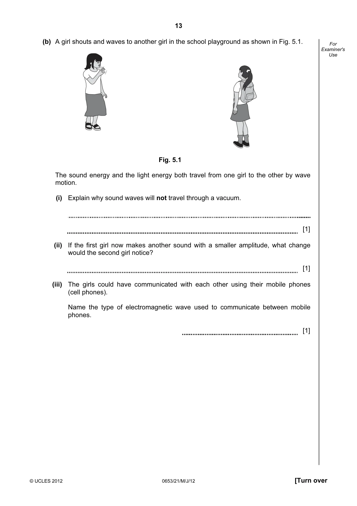 Cambridge IGCSE Science - Combined 0653 2012 May/June Paper 2 · Variant 1 question paper, page 13 of 24