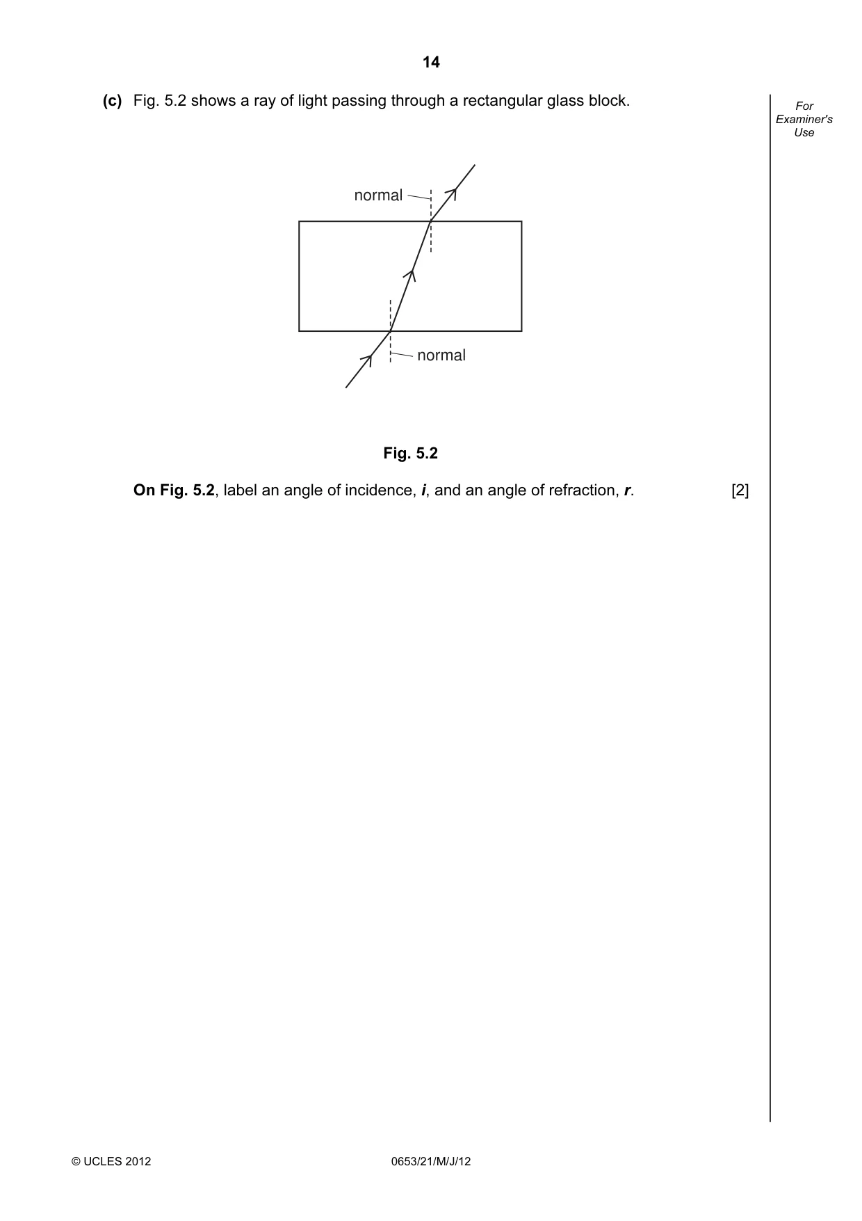 Cambridge IGCSE Science - Combined 0653 2012 May/June Paper 2 · Variant 1 question paper, page 14 of 24