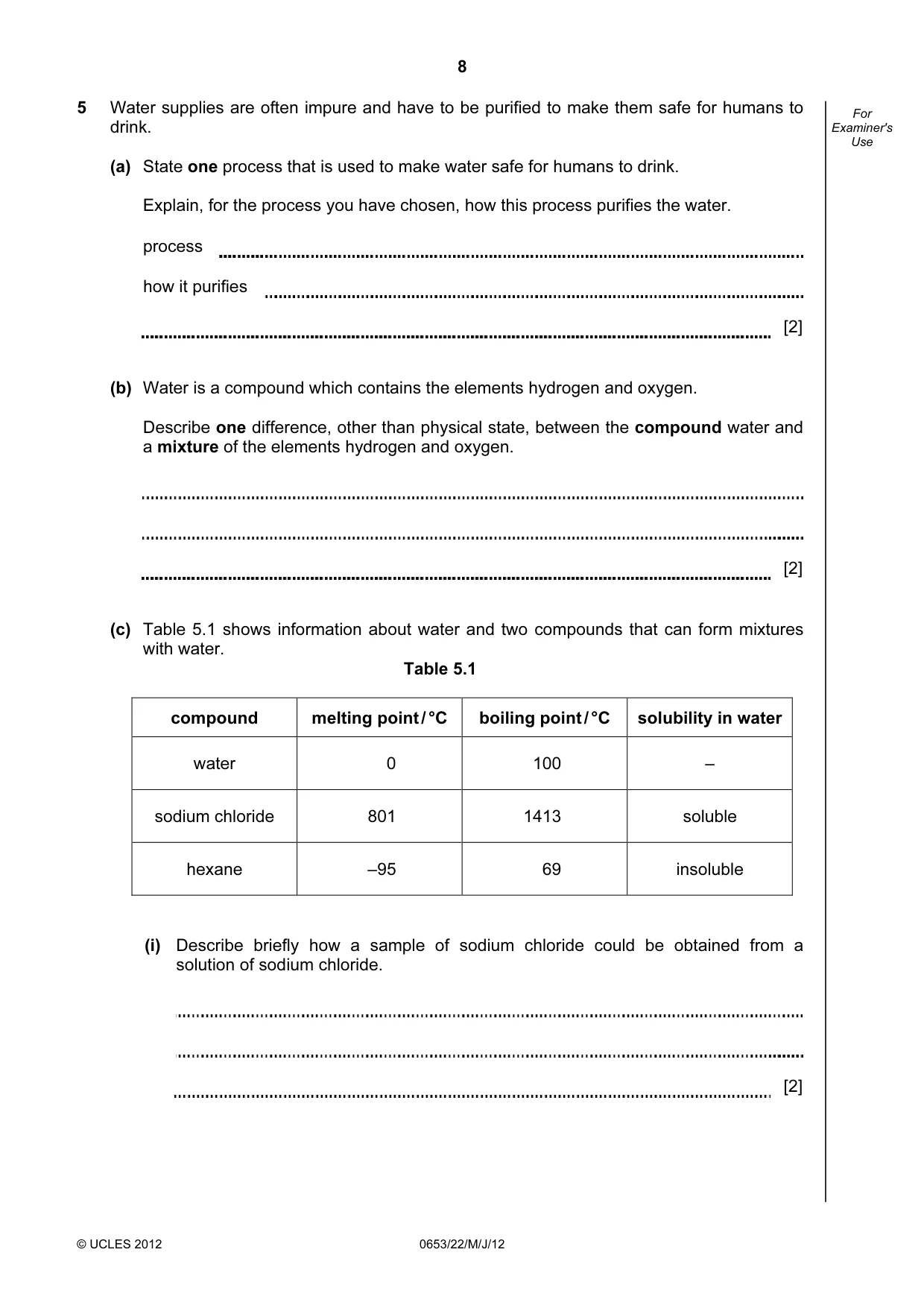 Cambridge IGCSE Science - Combined 0653 2012 May/June Paper 2 · Variant 2 question paper, page 8 of 20