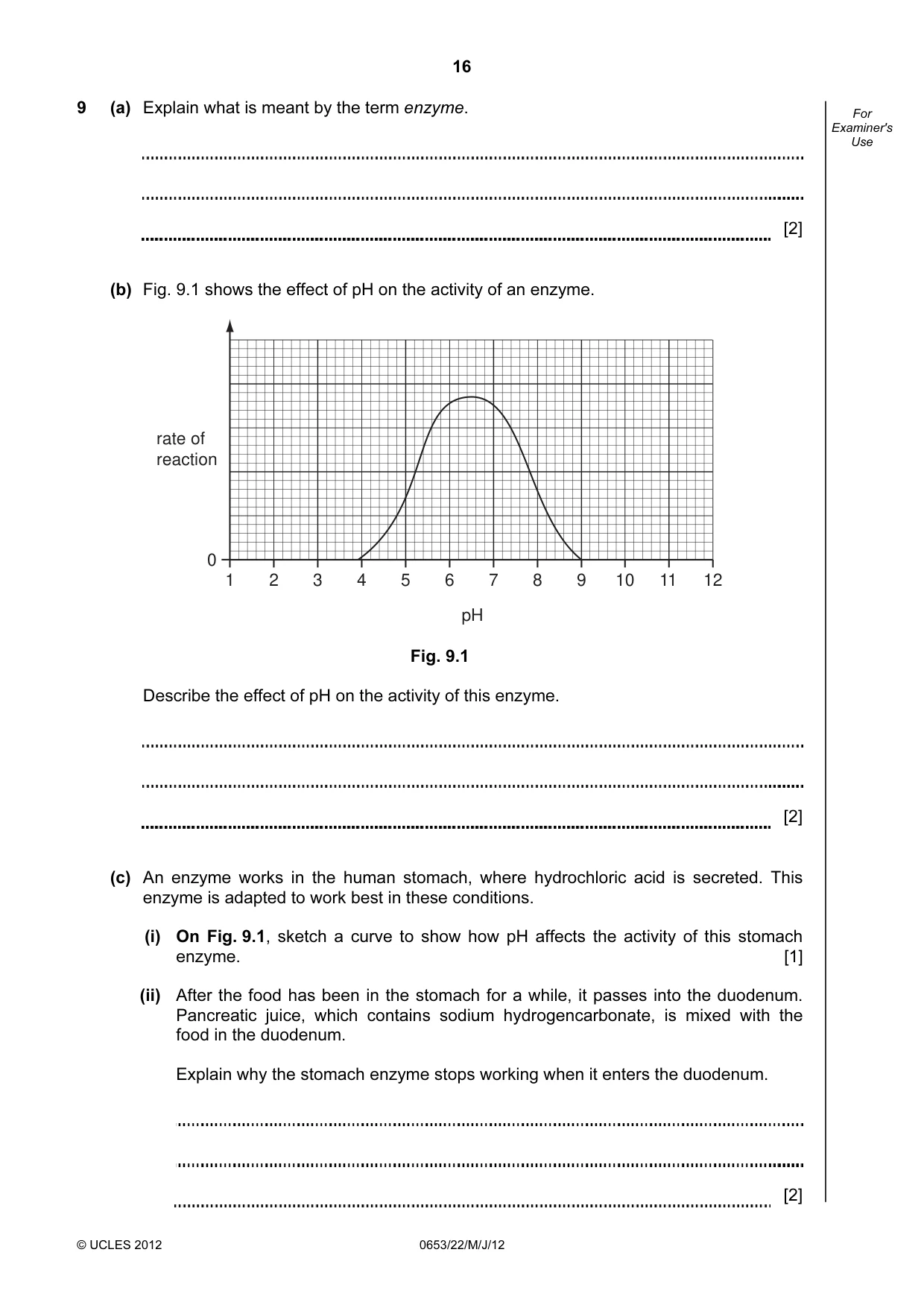 Cambridge IGCSE Science - Combined 0653 2012 May/June Paper 2 · Variant 2 question paper, page 16 of 20