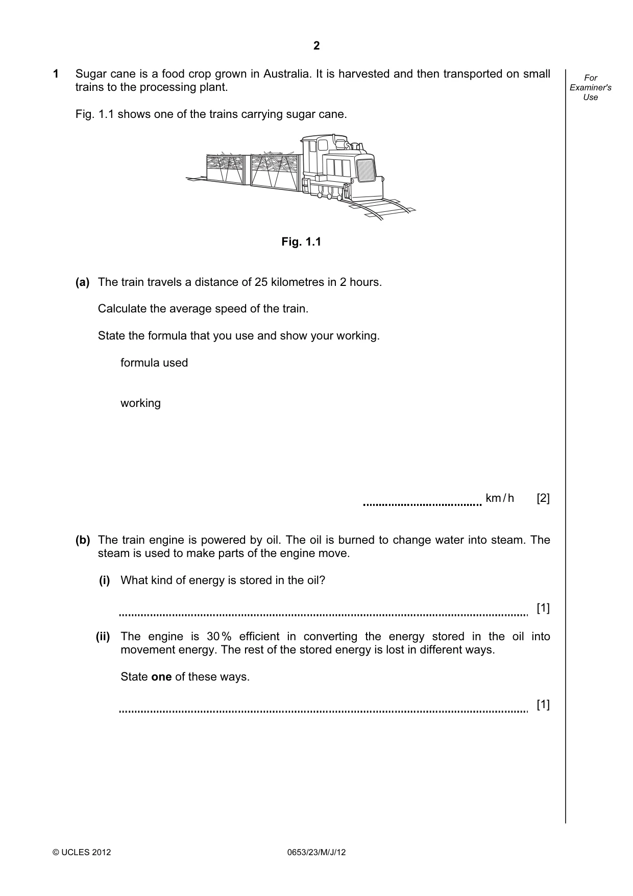 Cambridge IGCSE Science - Combined 0653 2012 May/June Paper 2 · Variant 3 question paper, page 2 of 24