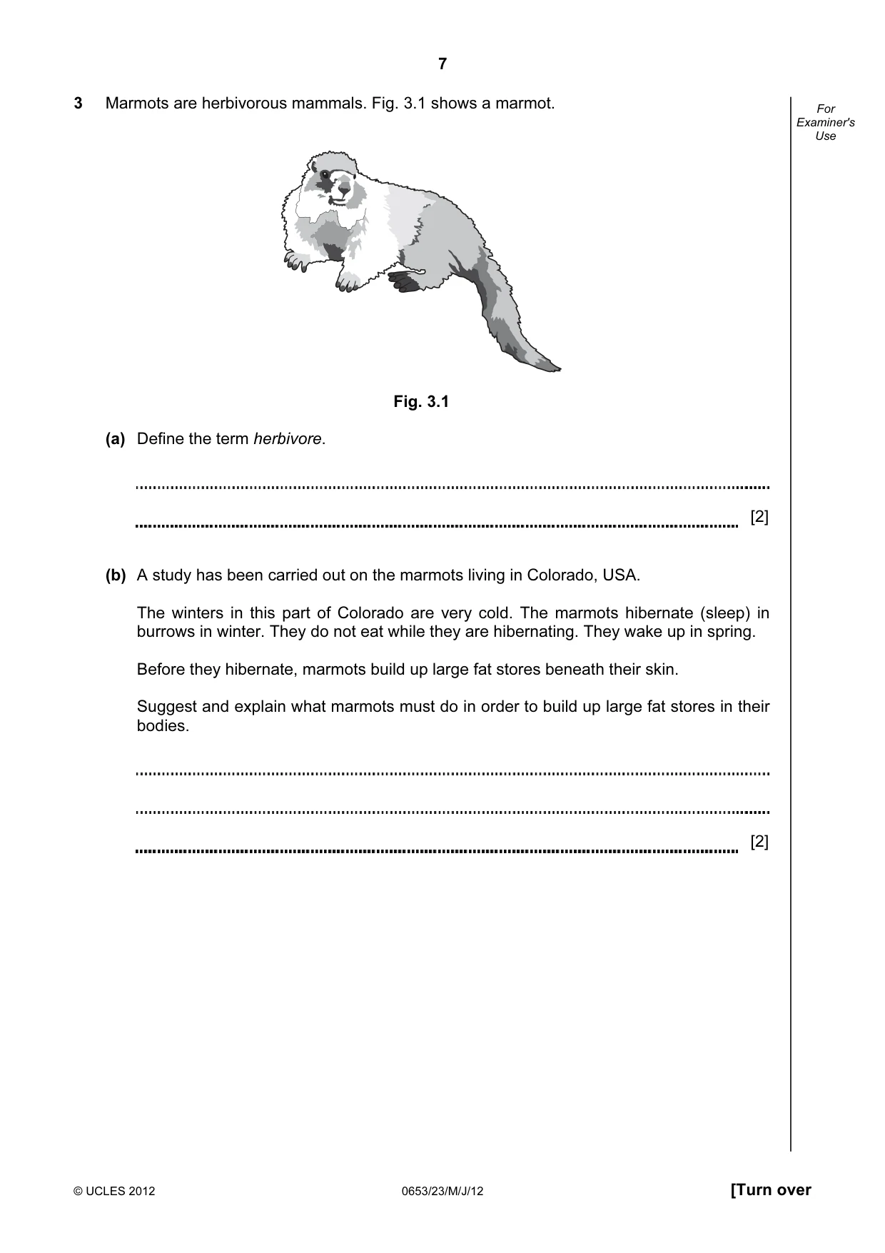Cambridge IGCSE Science - Combined 0653 2012 May/June Paper 2 · Variant 3 question paper, page 7 of 24