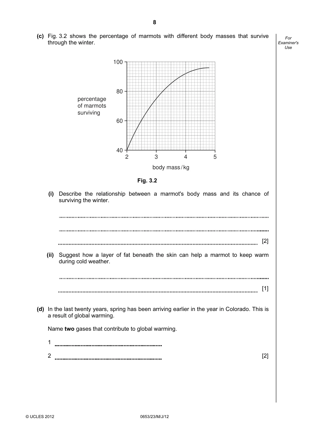 Cambridge IGCSE Science - Combined 0653 2012 May/June Paper 2 · Variant 3 question paper, page 8 of 24