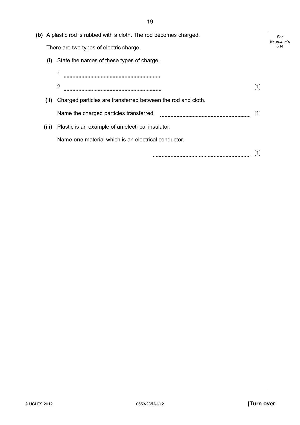 Cambridge IGCSE Science - Combined 0653 2012 May/June Paper 2 · Variant 3 question paper, page 19 of 24