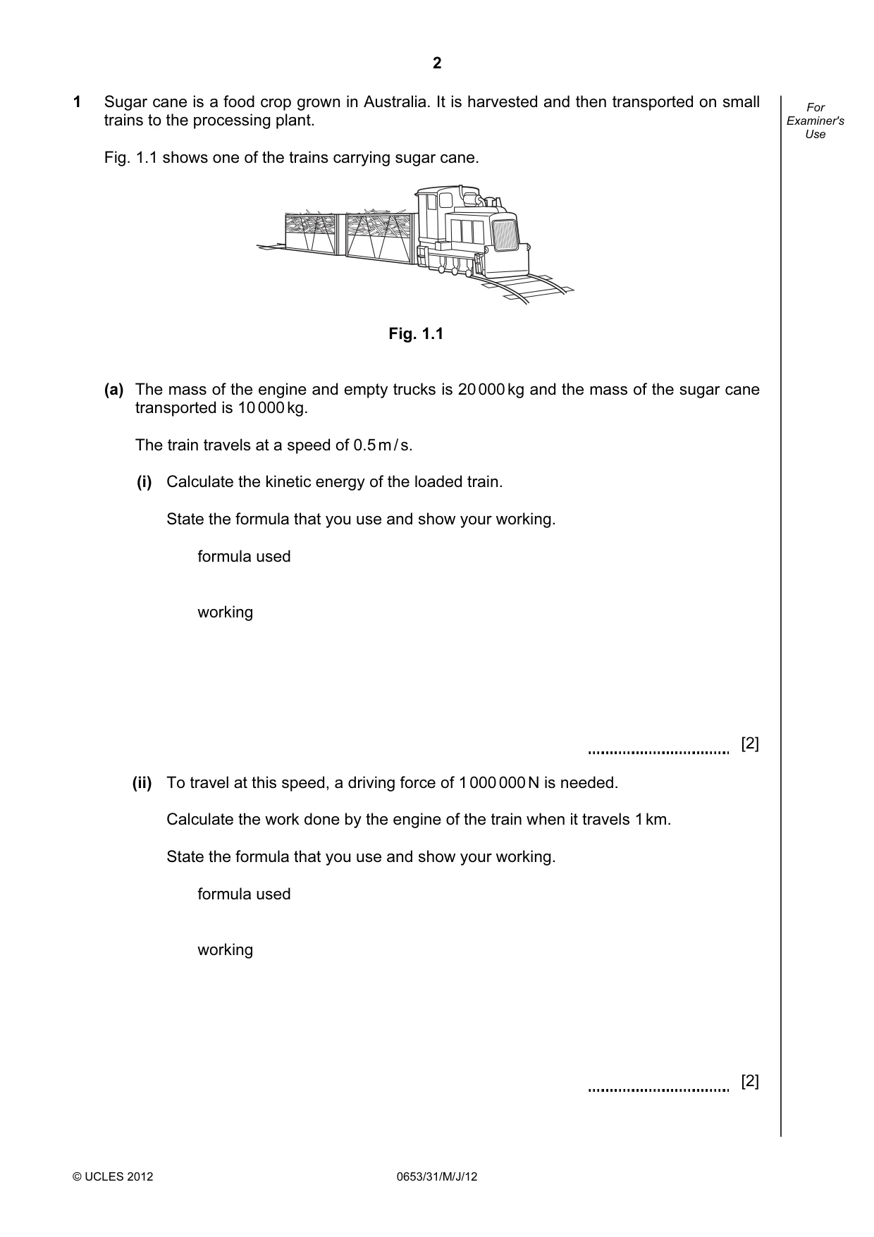 Cambridge IGCSE Science - Combined 0653 2012 May/June Paper 3 · Variant 1 question paper, page 2 of 24