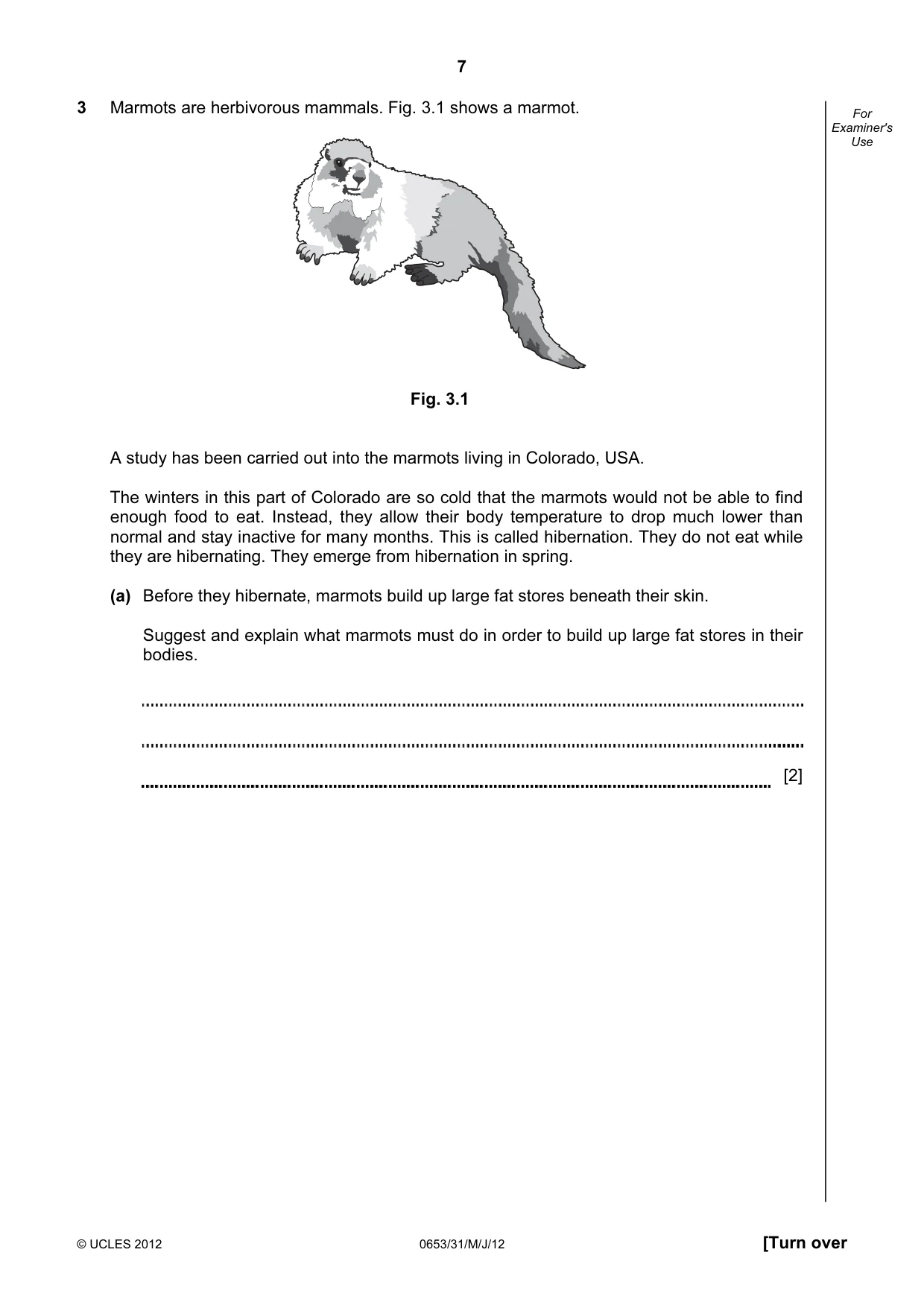Cambridge IGCSE Science - Combined 0653 2012 May/June Paper 3 · Variant 1 question paper, page 7 of 24