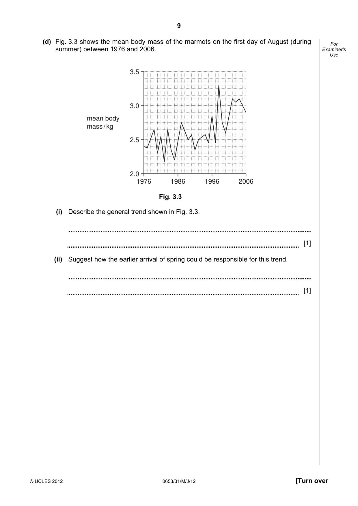Cambridge IGCSE Science - Combined 0653 2012 May/June Paper 3 · Variant 1 question paper, page 9 of 24
