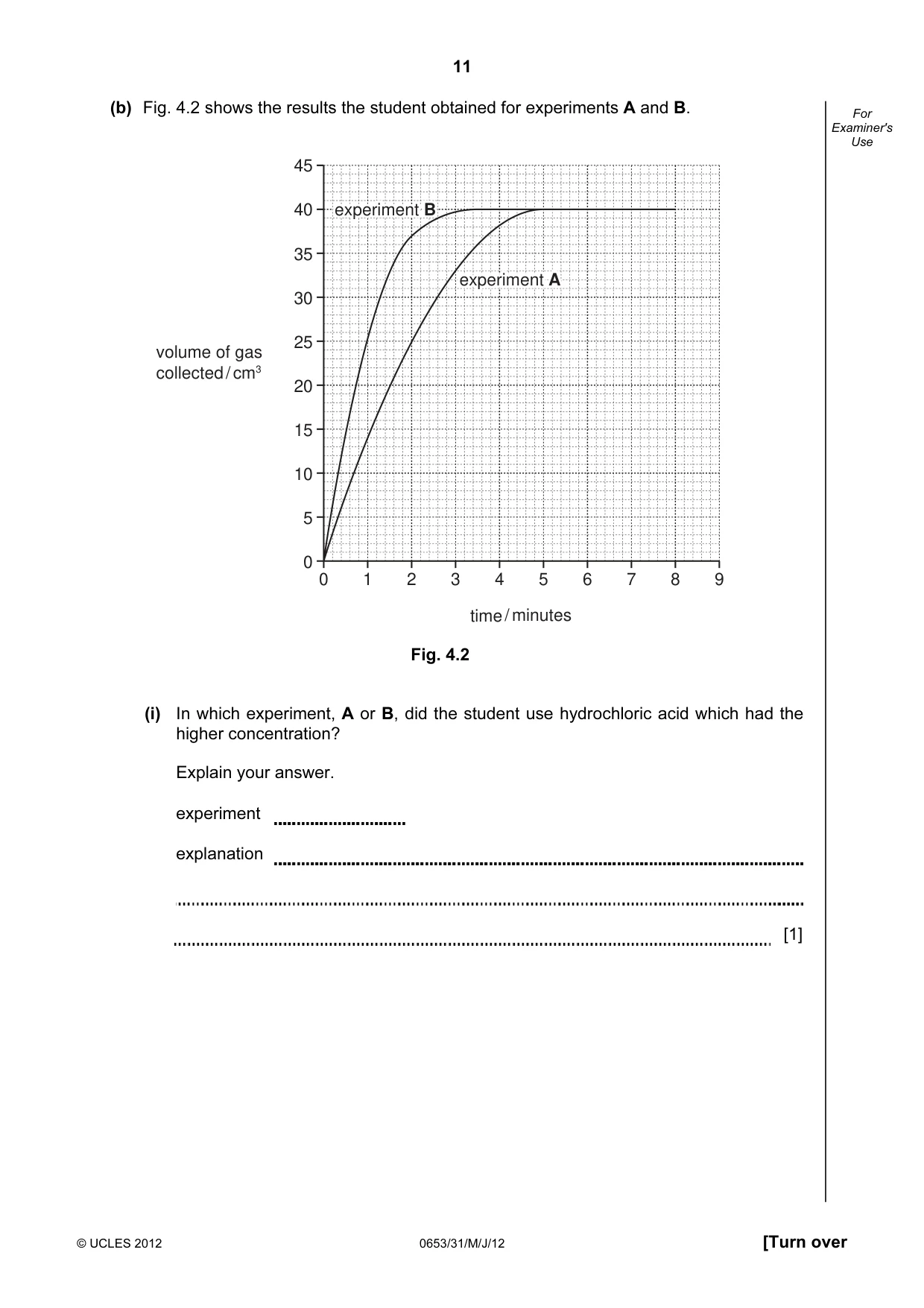 Cambridge IGCSE Science - Combined 0653 2012 May/June Paper 3 · Variant 1 question paper, page 11 of 24